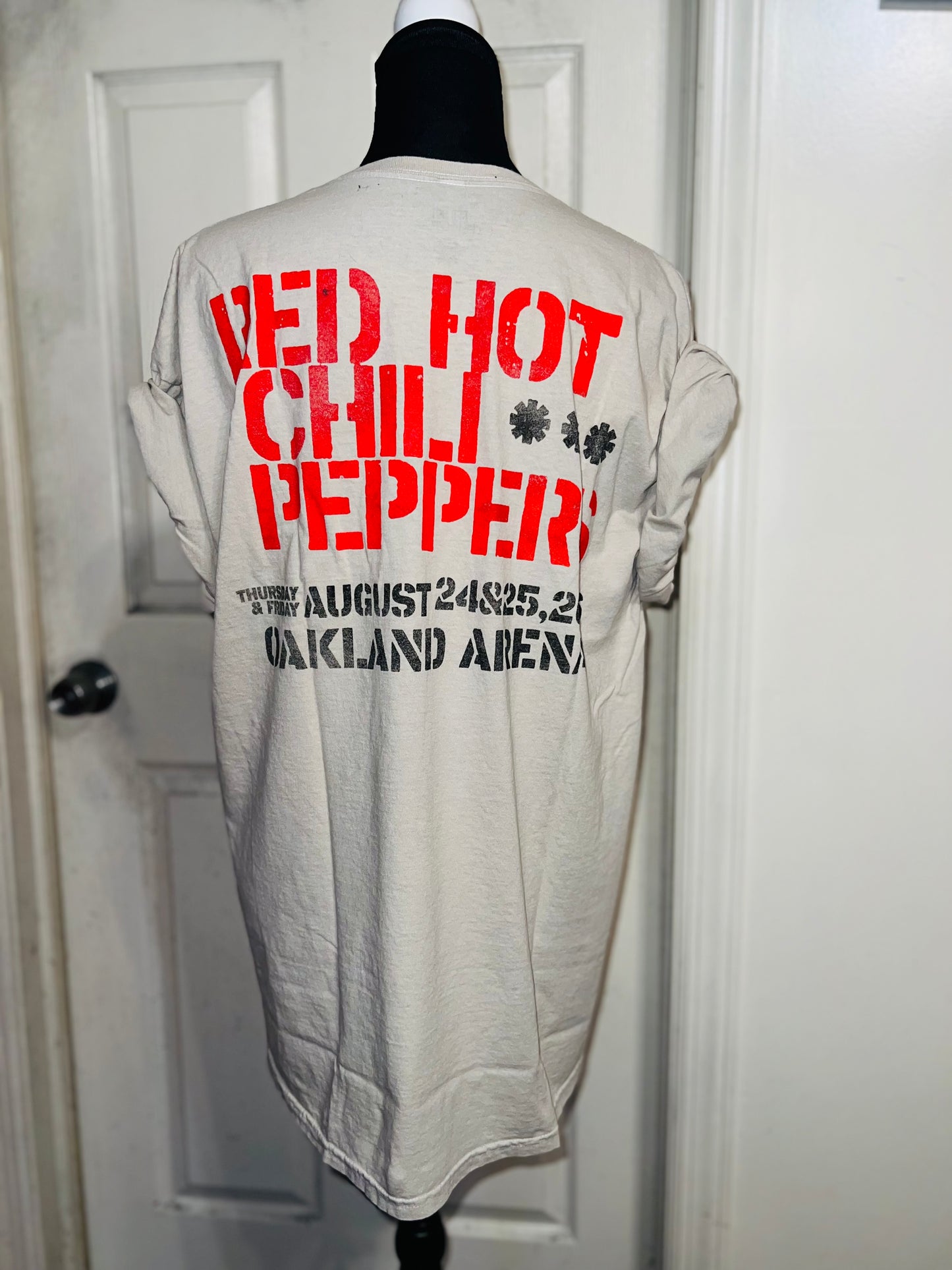 Red Hot Chili Peppers Double Sided Oversized Distressed Tee