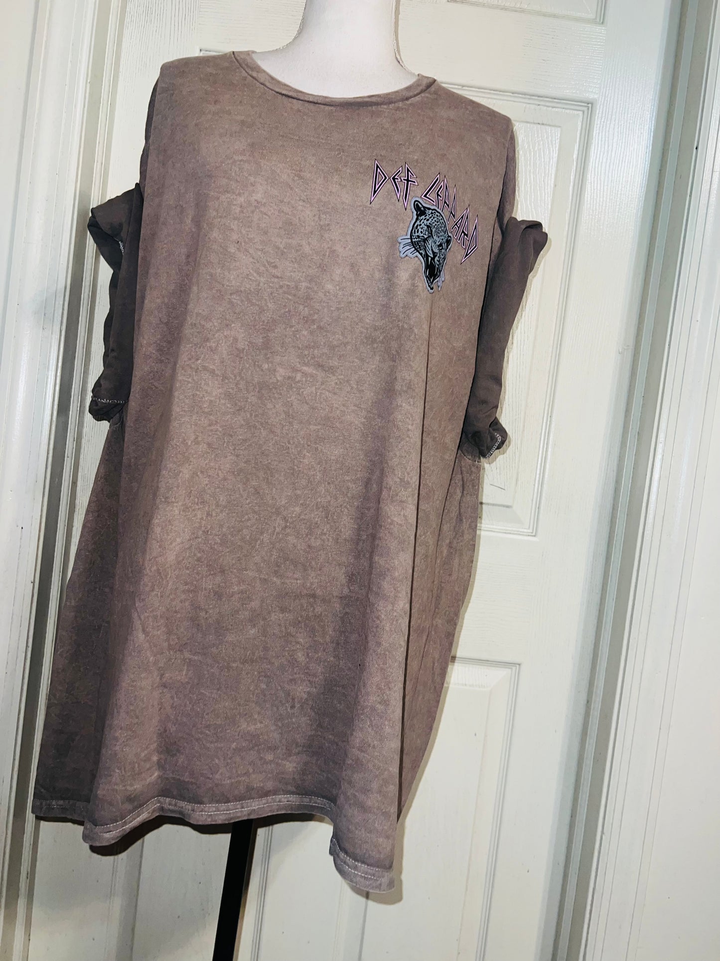 Def Leppard Double Sided Oversized Distressed Tee