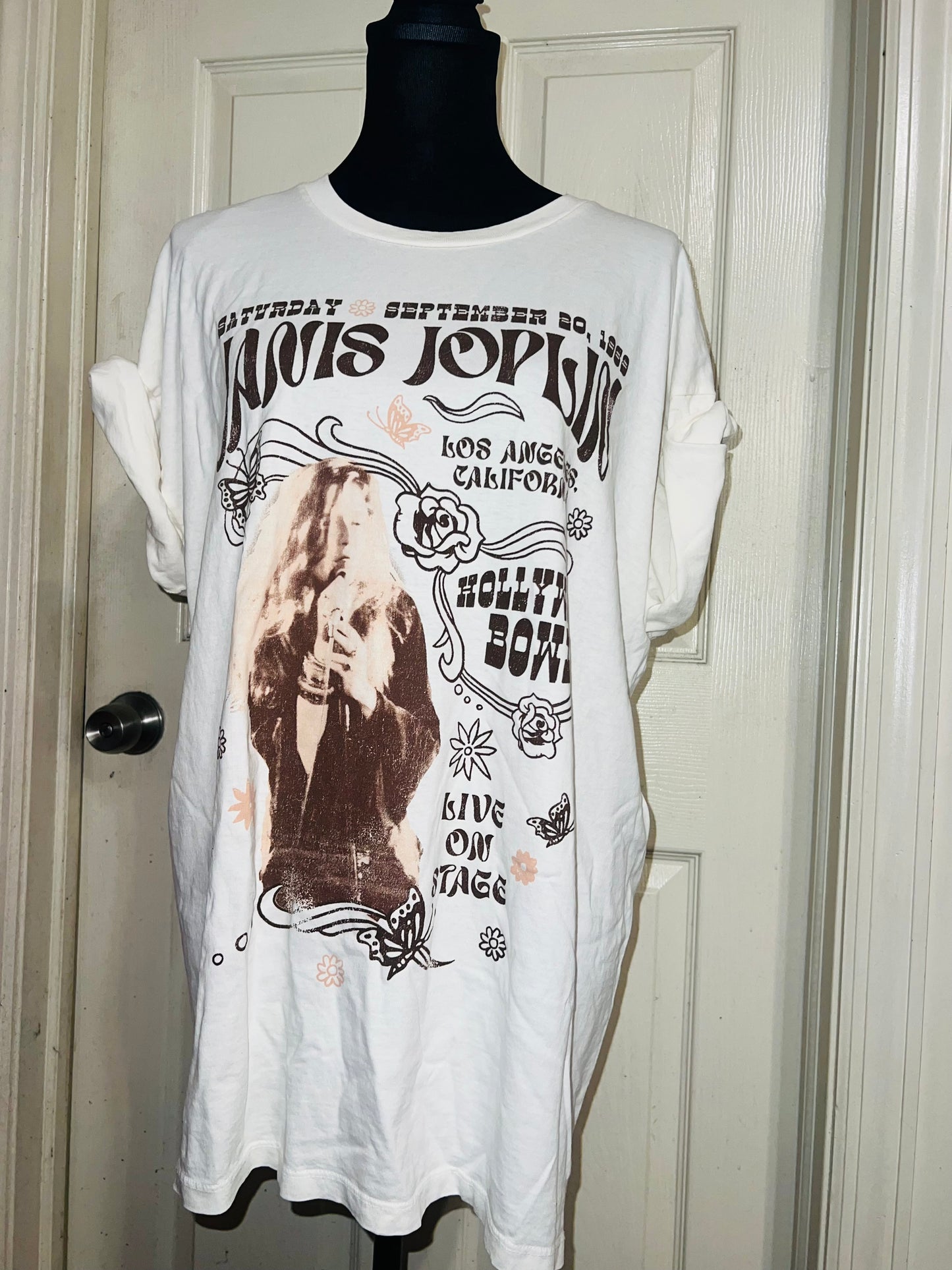 Janis Joplin Oversized Distressed Tee