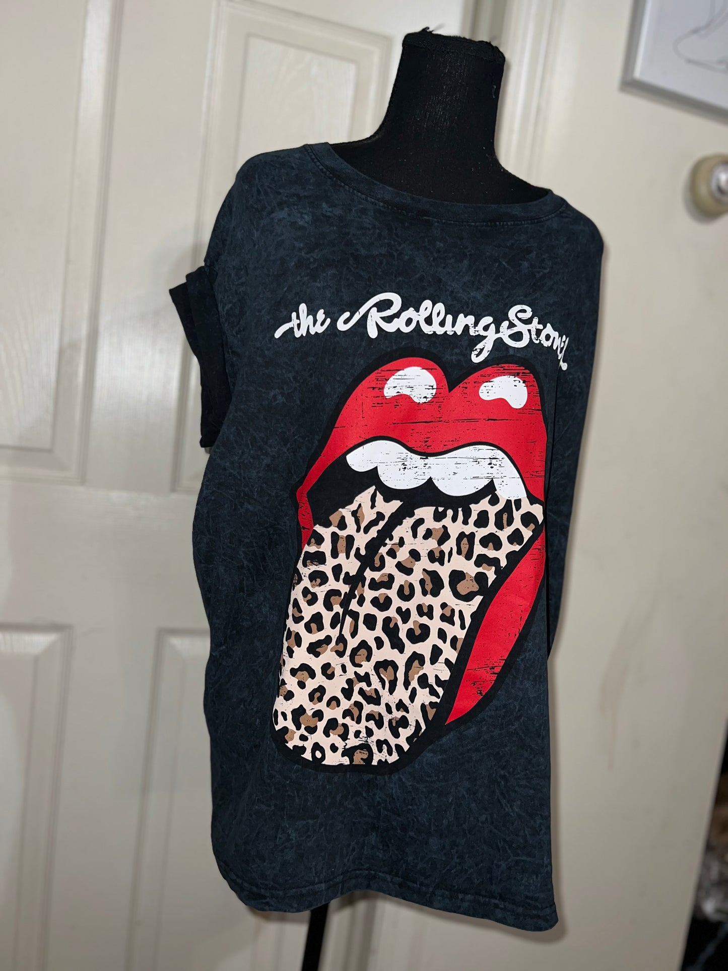 The Rolling Stones Cheetah Oversized Distressed Tee