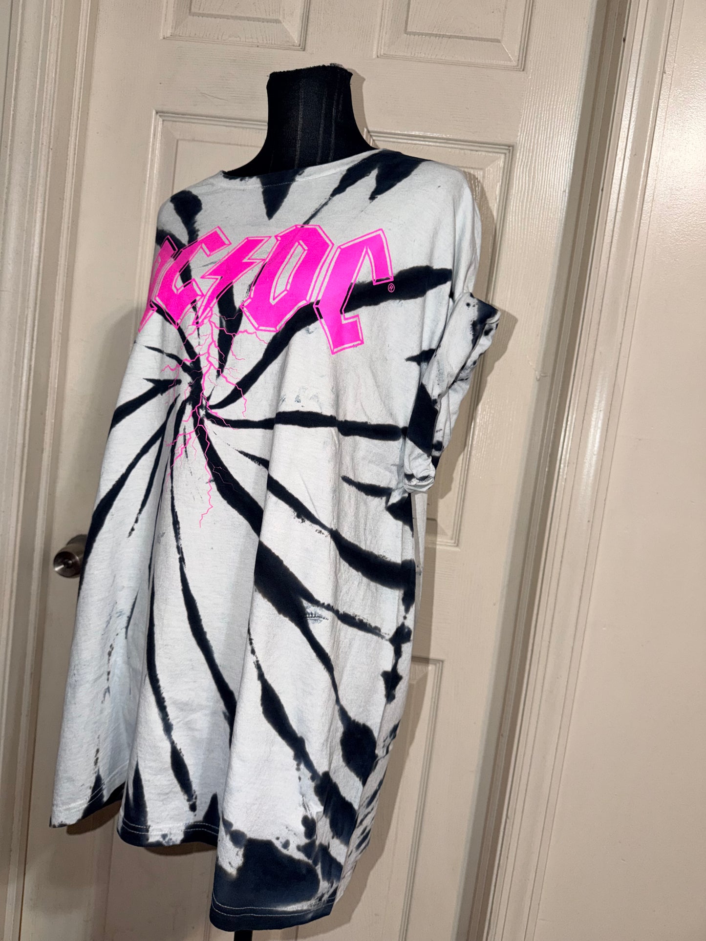 AC/DC Oversized Distressed Tee