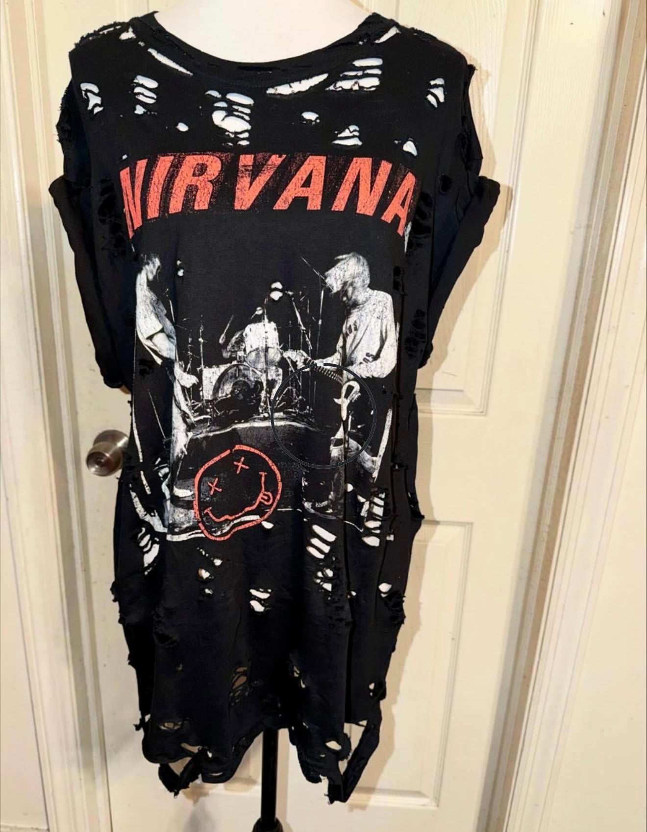 Nirvana Oversized Distressed Tee