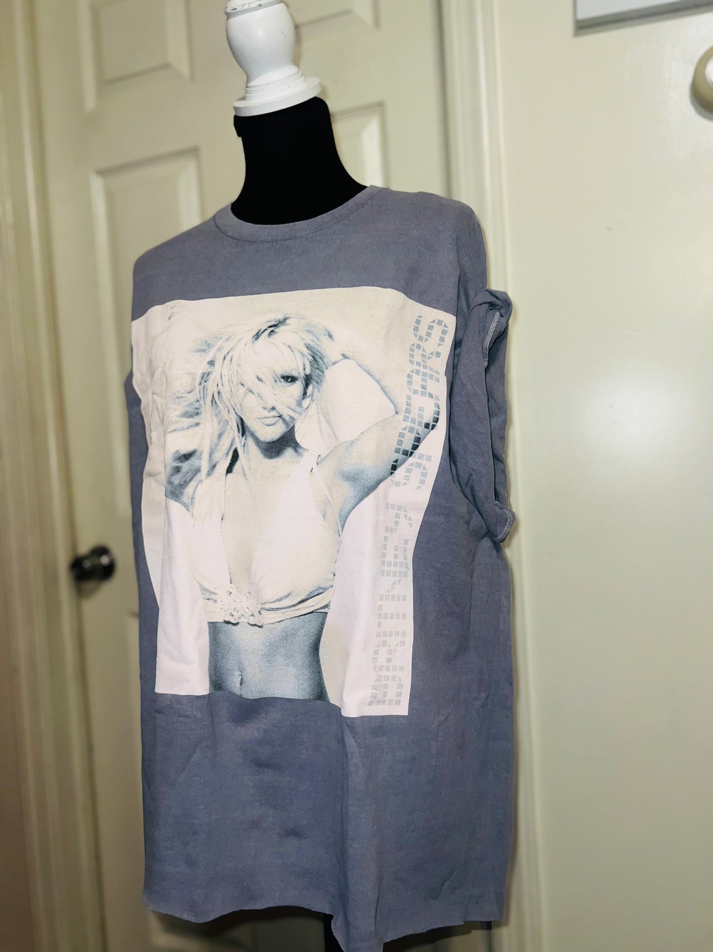 Britney Spears Oversized Distressed Tee