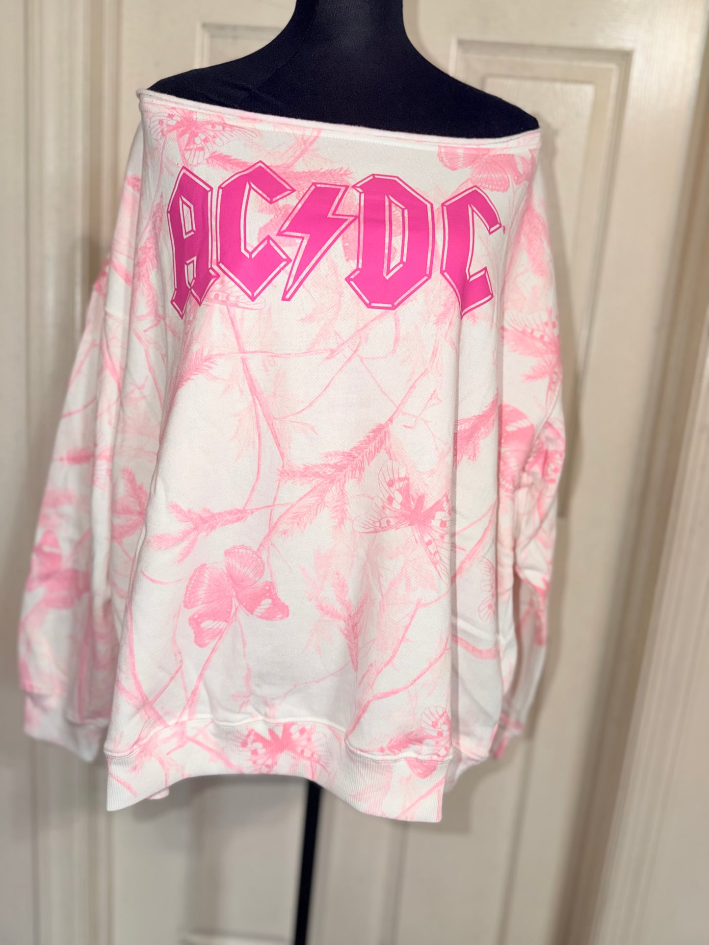 AC/DC OFTS Oversized Distressed Sweatshirt