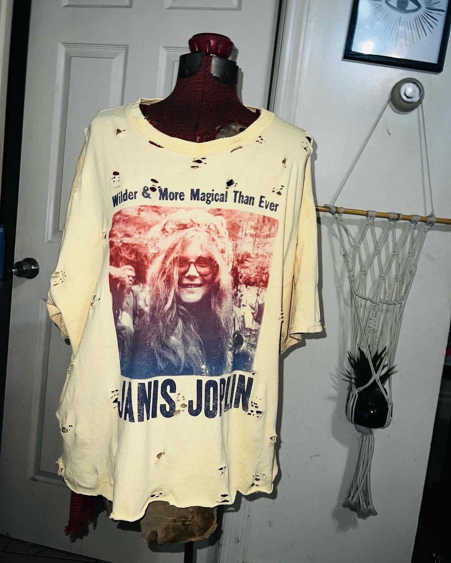 Janis Joplin Oversized Distressed Tee