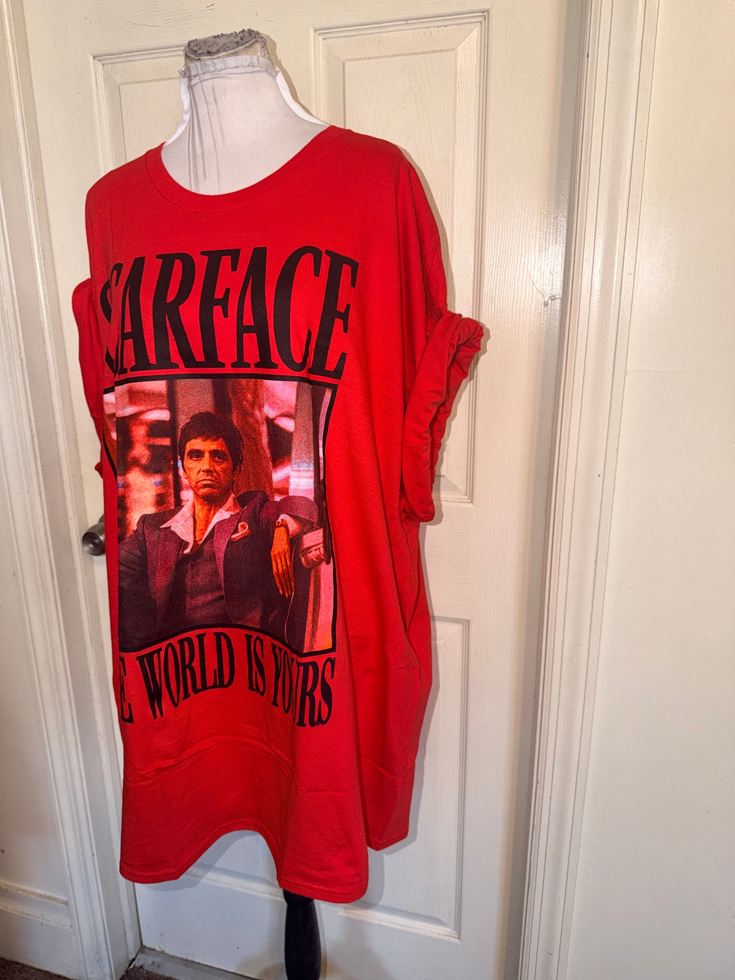 Scarface Oversized Distressed Tee