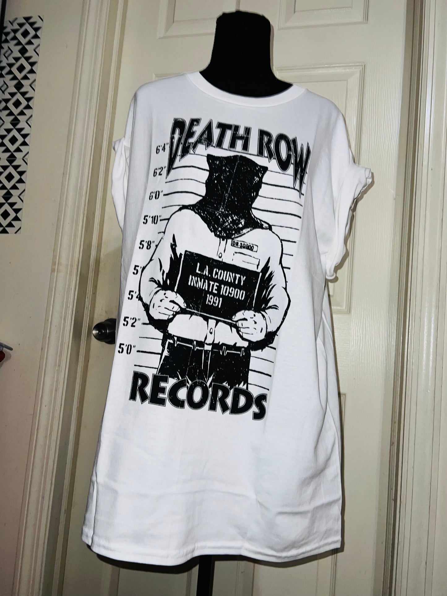 Death Row Records Oversized Distressed Tee