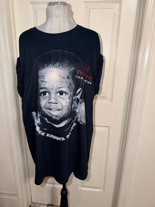 Lil Wayne Double Sided Oversized Distressed Tee
