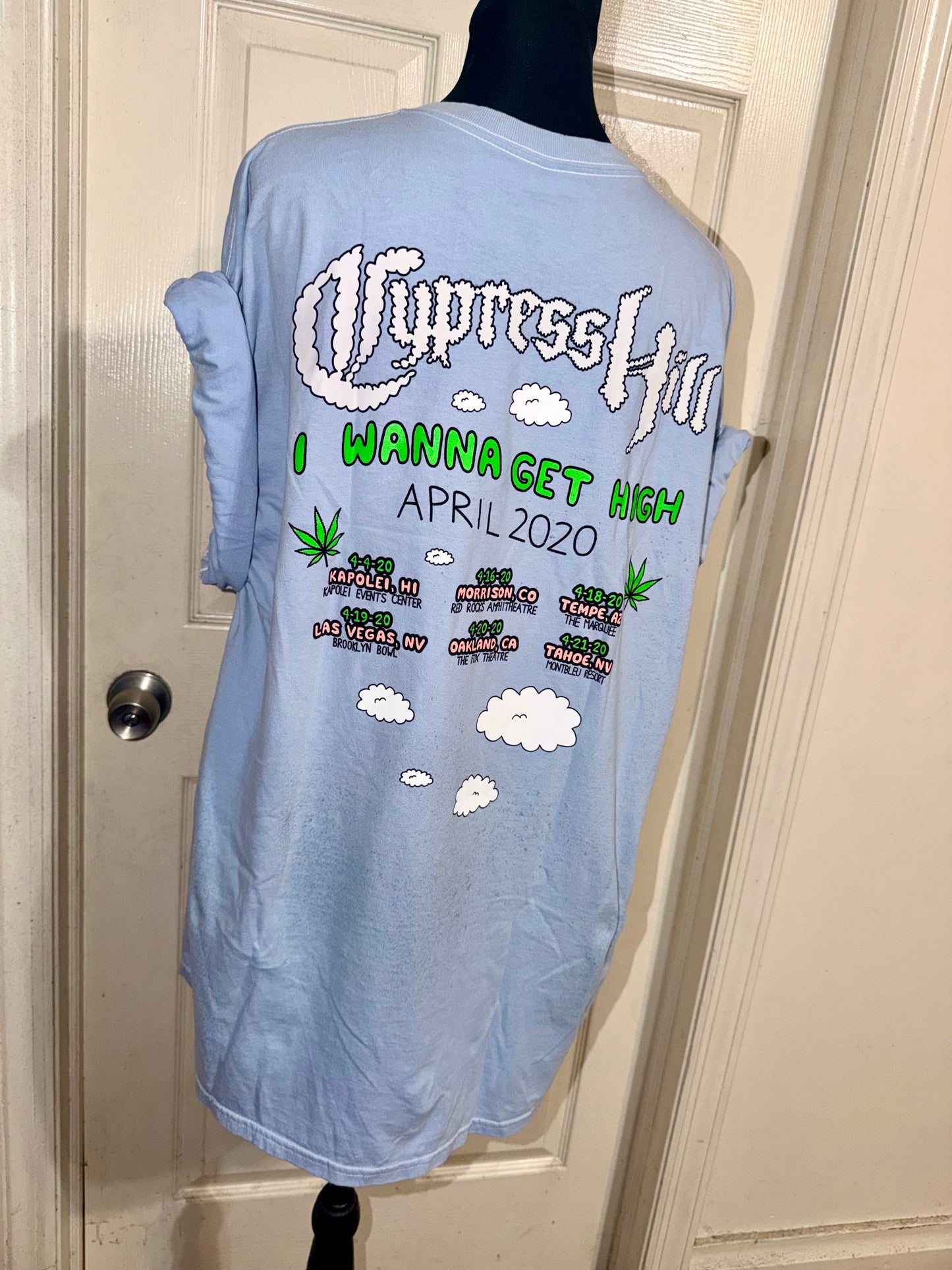 Cypress Hill Double Sided Oversized Distressed Tee