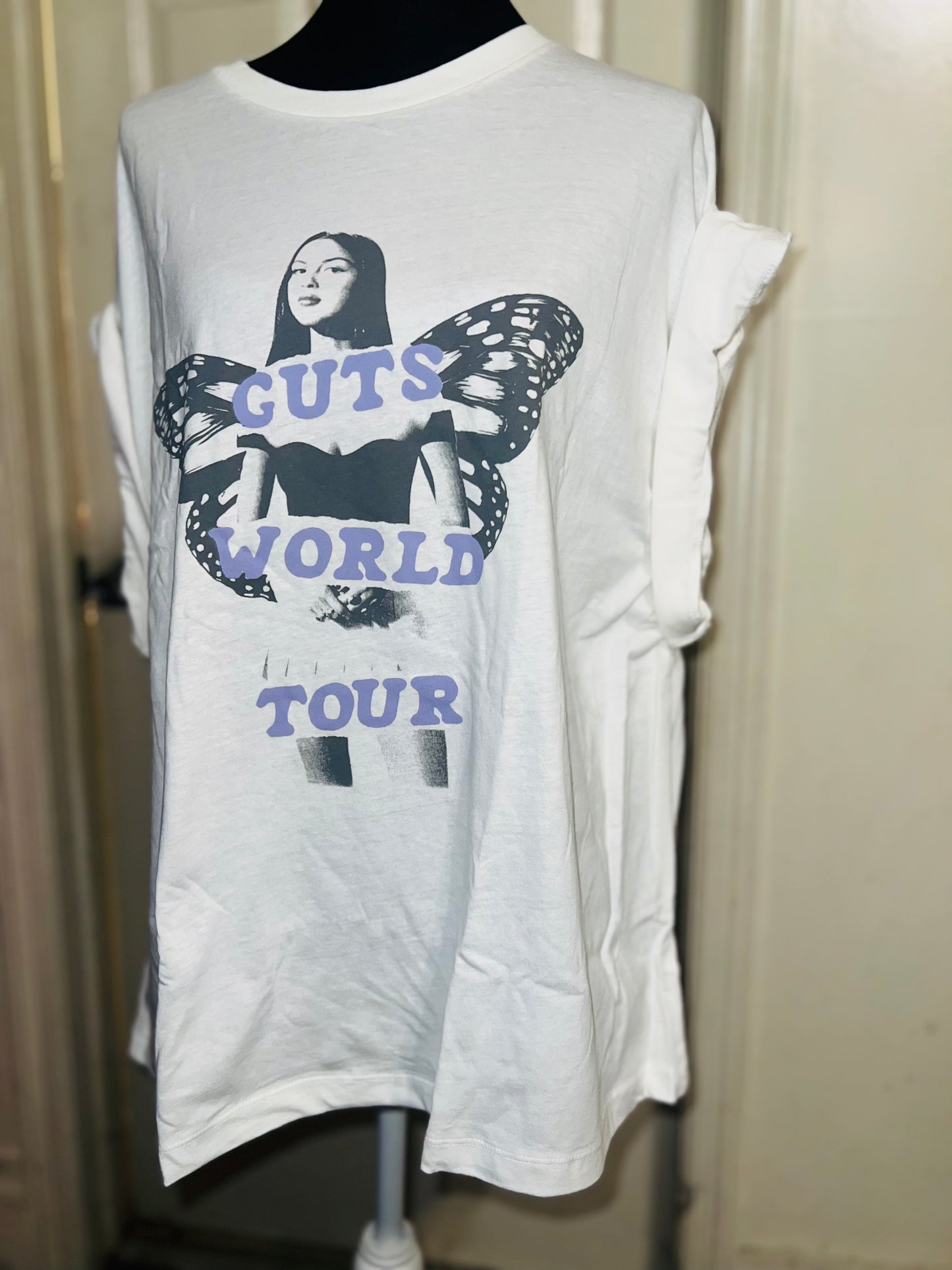 Olivia Rodrigo Double Sided Oversized Distressed Tee