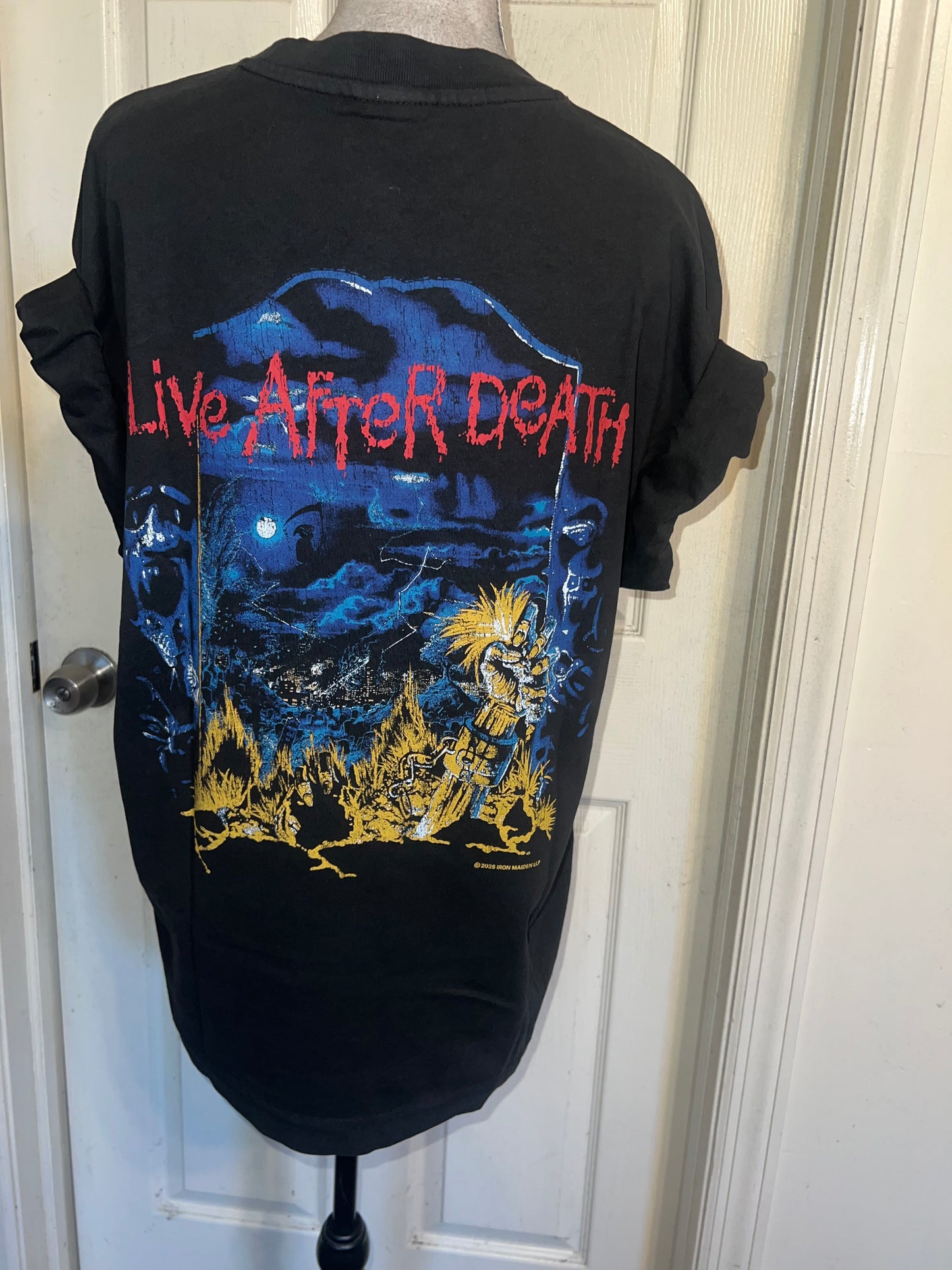 Iron Maiden Double Sided Oversized Distressed Tee