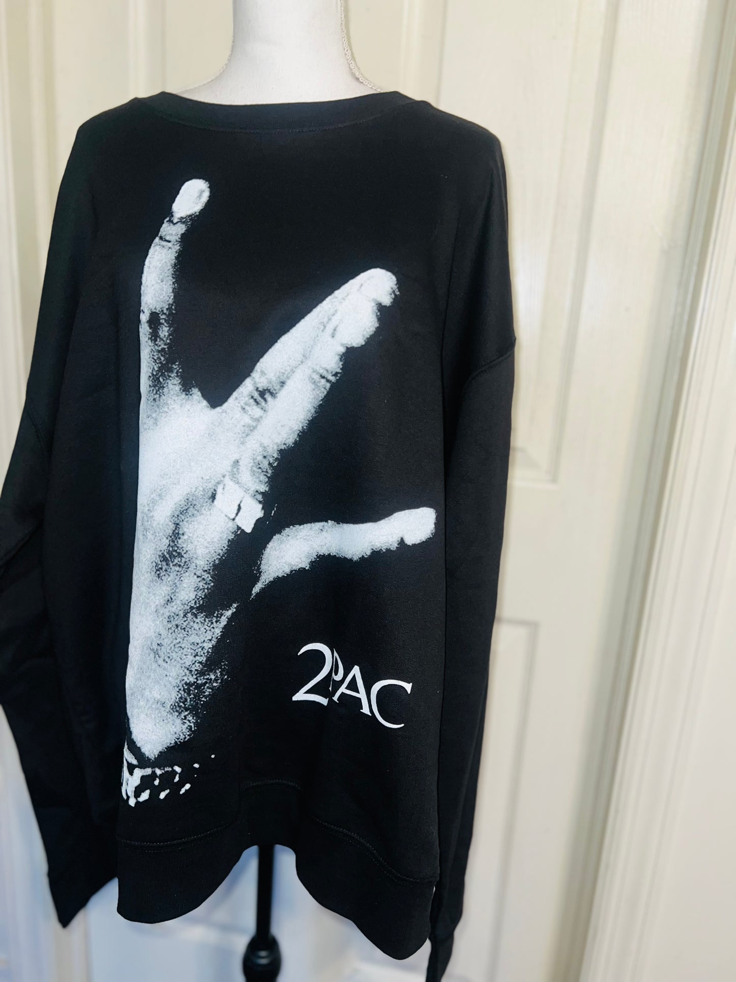 2Pac Oversized Distressed Sweatshirt