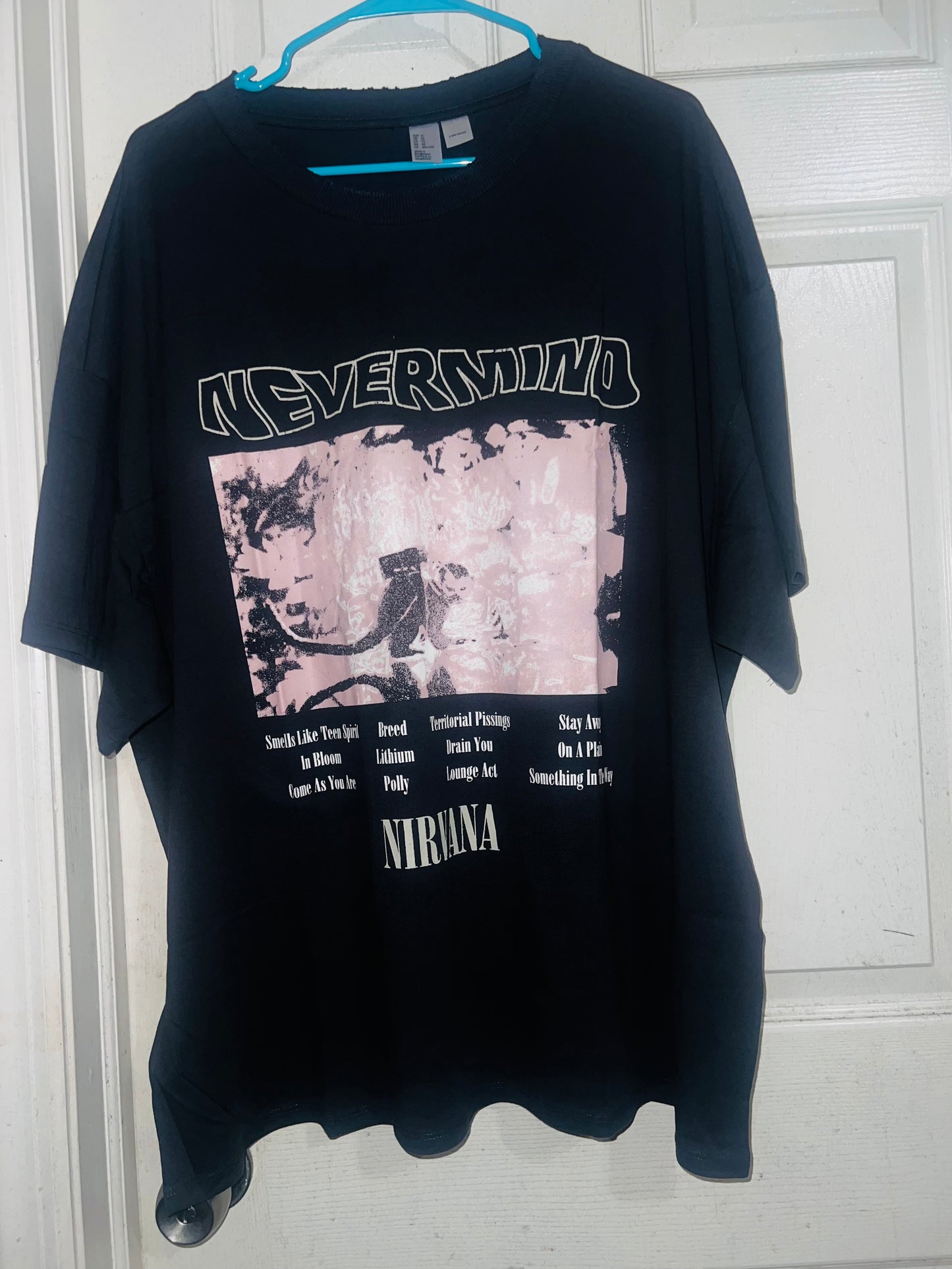 Nirvana Nevermind Oversized Distressed Tee