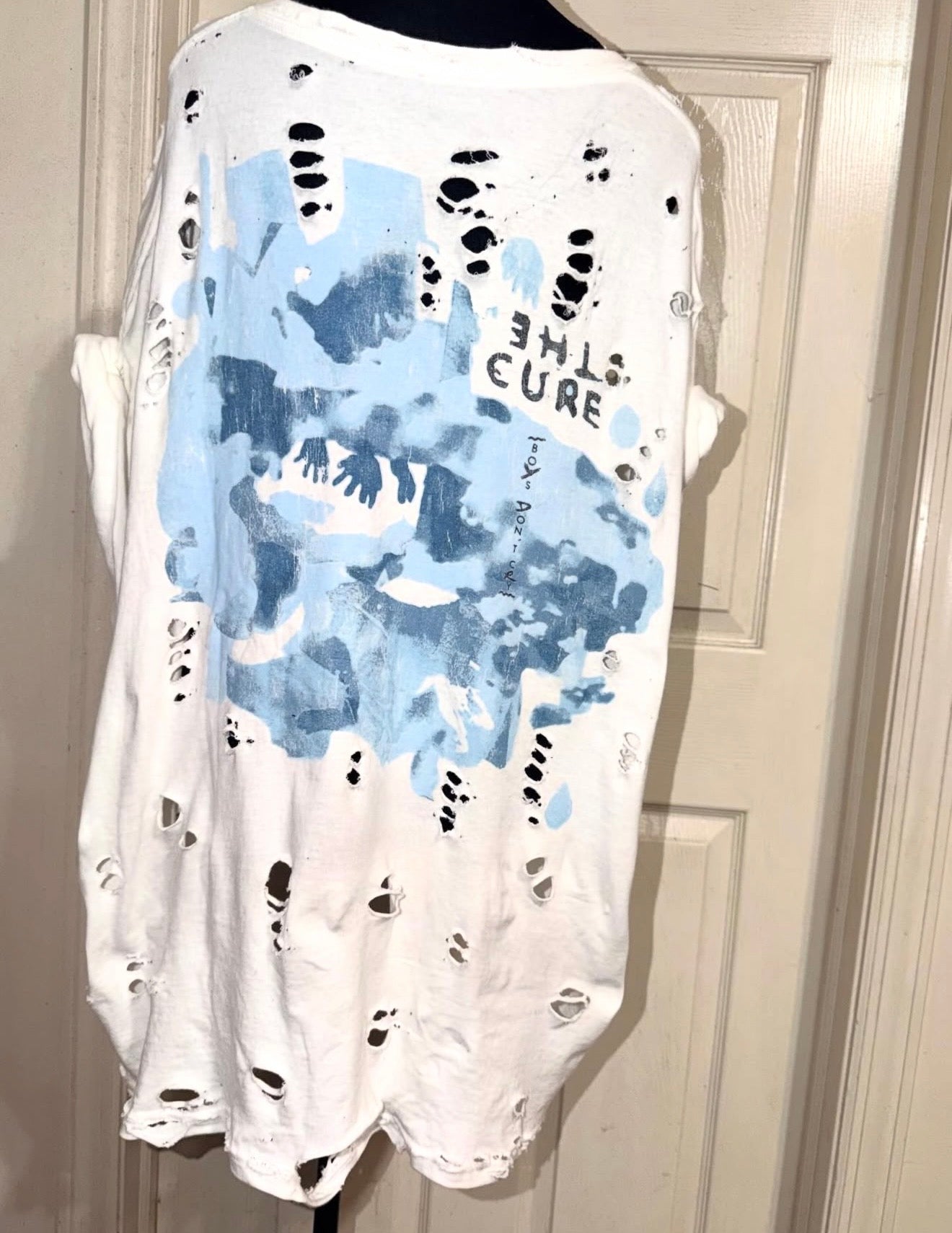 The Cure Double Sided Oversized Distressed Tee