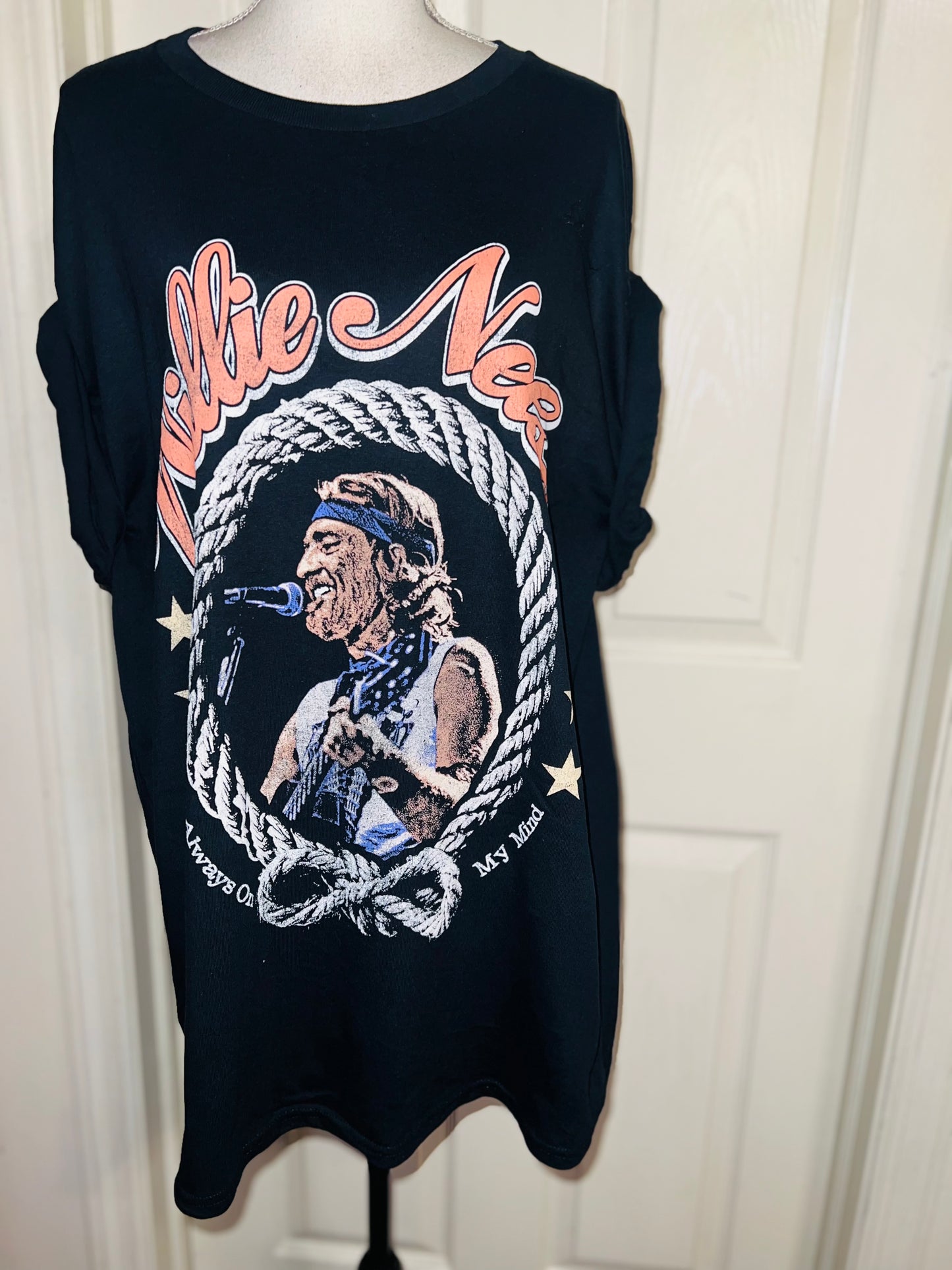 Willie Nelson Oversized Distressed Tee