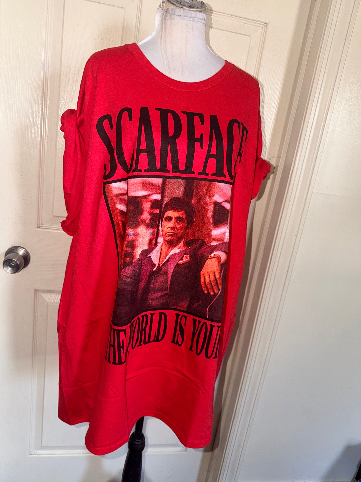 Scarface Oversized Distressed Tee