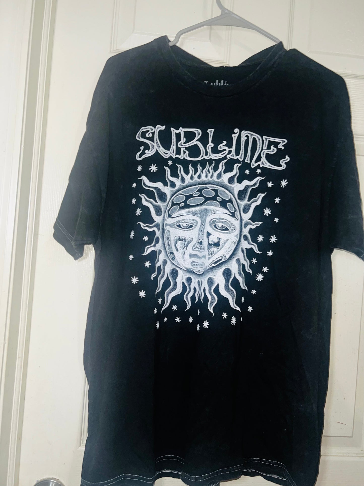 Sublime Acid Wash Oversized Distressed Tee