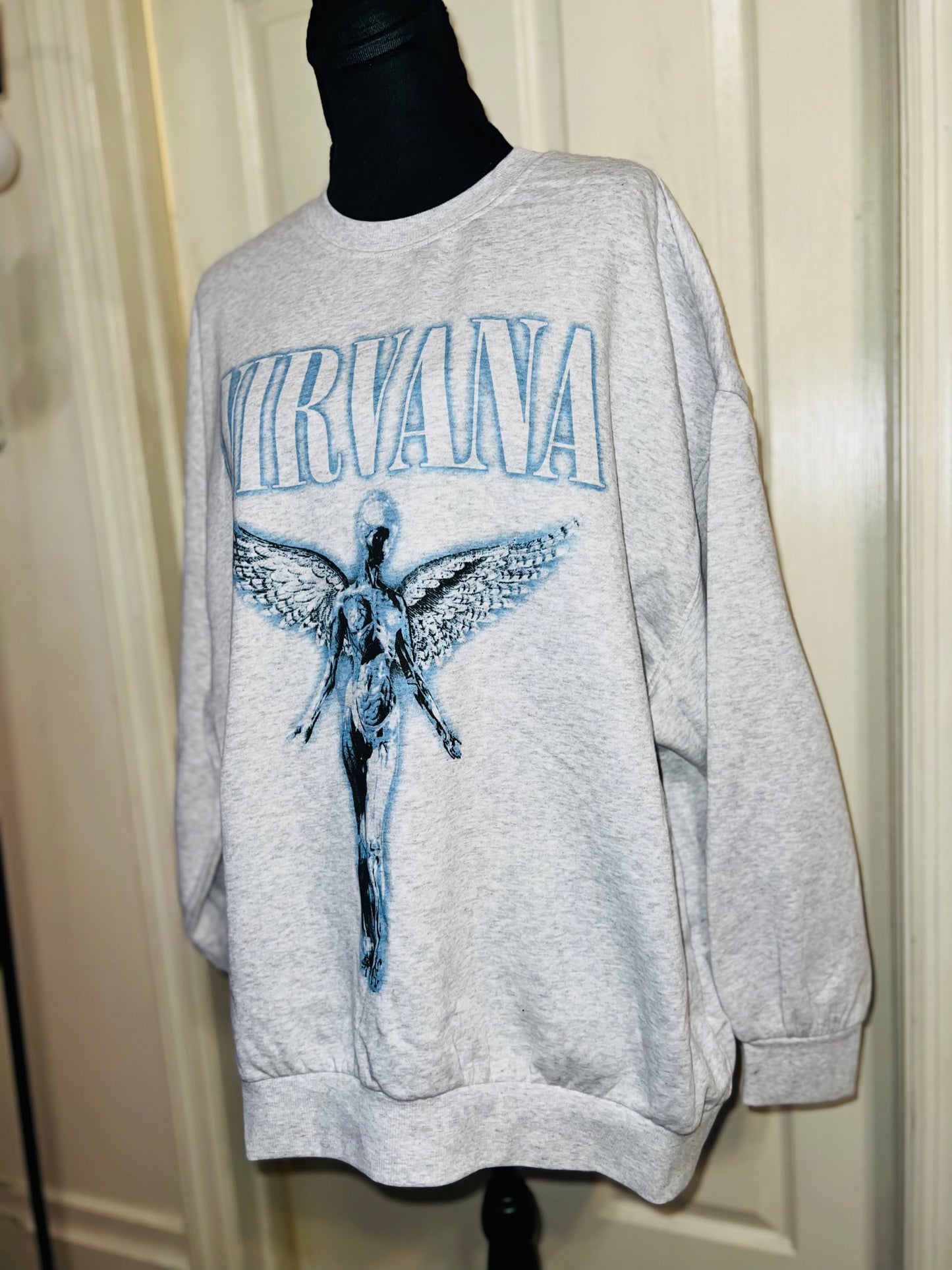 Nirvana Oversized Distressed Sweatshirt