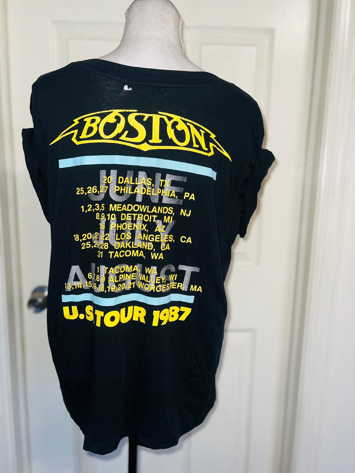 Boston Double Sided Oversized Distressed Tee