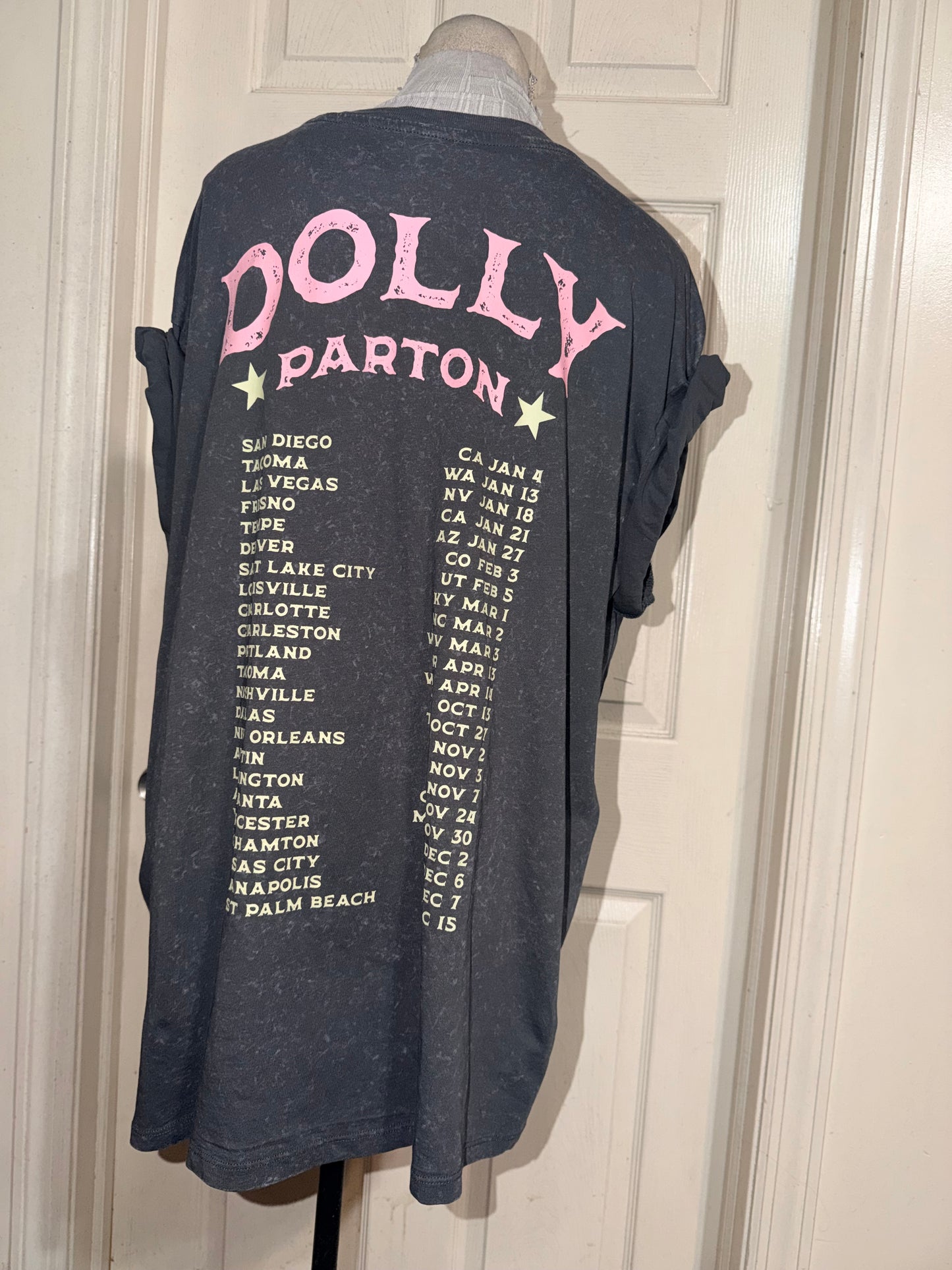 Dolly Parton Double Sided Oversized Distressed Tee