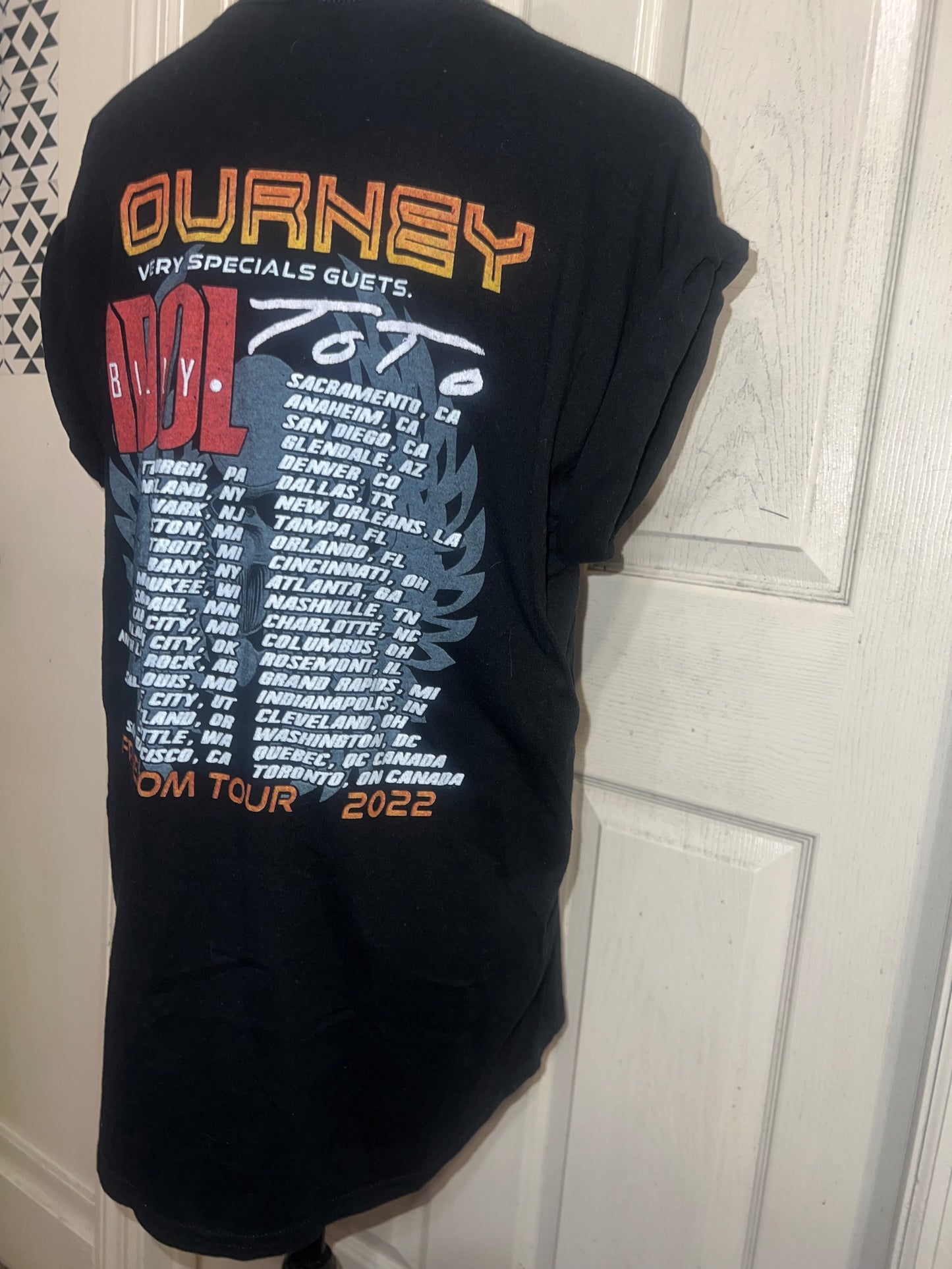 Journey (ft. Toto & Billy Idol) Oversized Distressed Tee