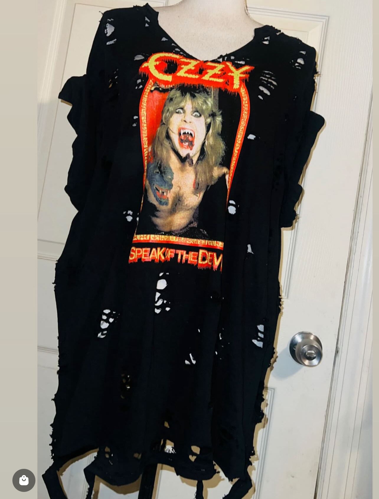 Ozzy Osbourne Double Sided Oversized Distressed Tee