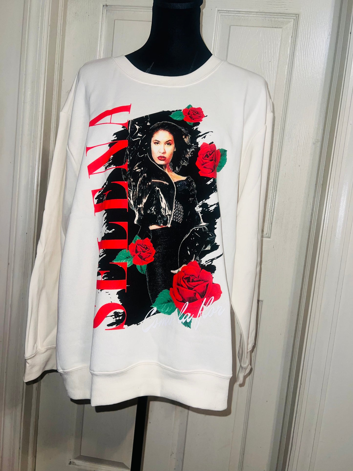 Selena Oversized Distressed Sweatshirt