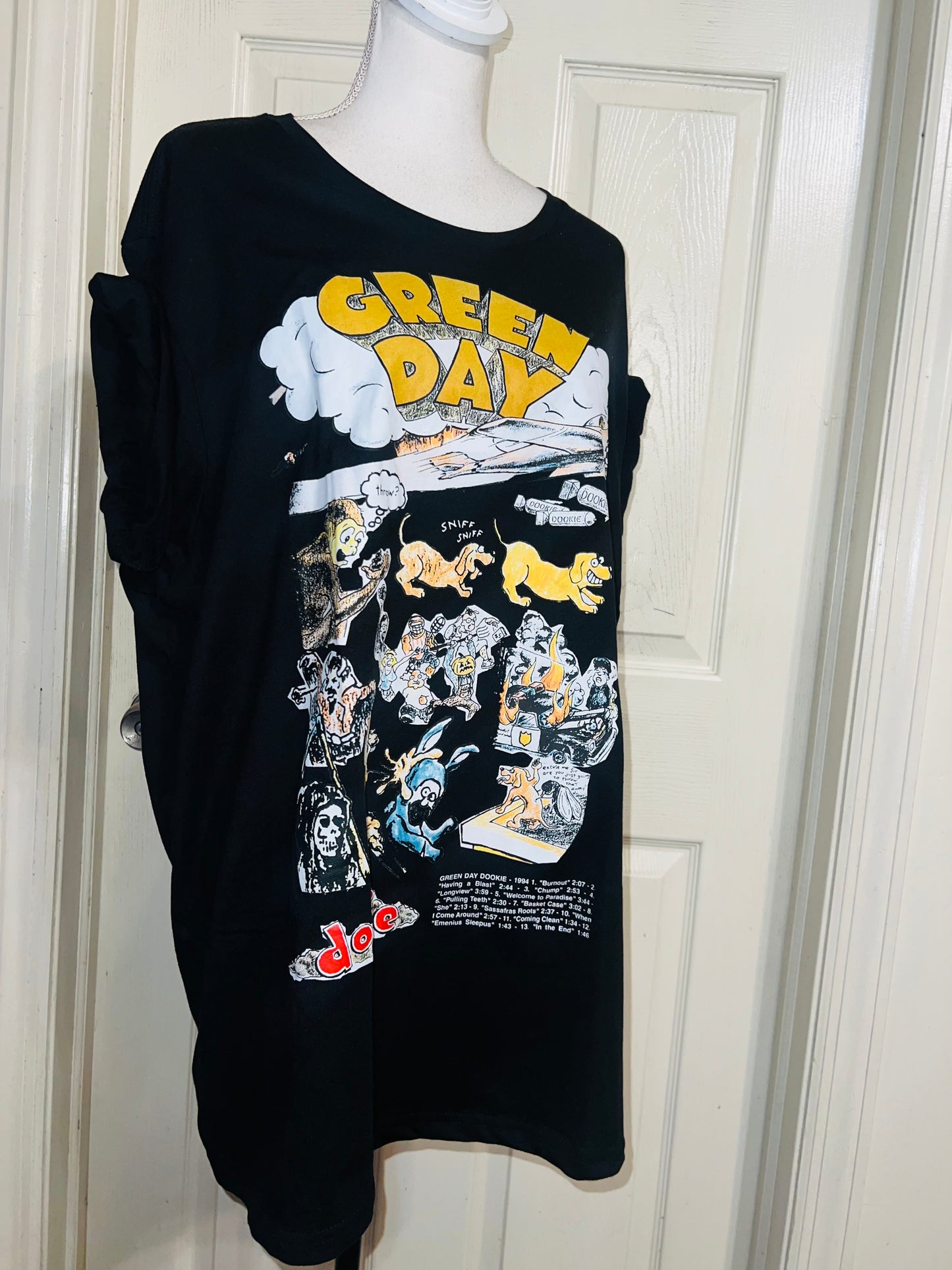Green Day Oversized Distressed Tee