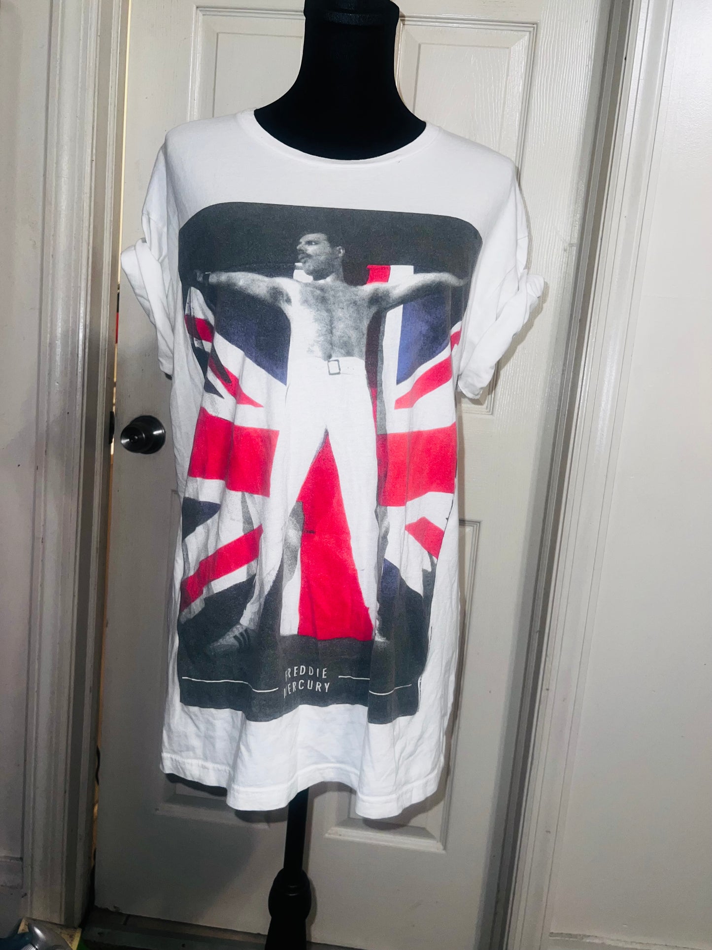 Freddie Mercury Oversized Distressed Vintage Tee