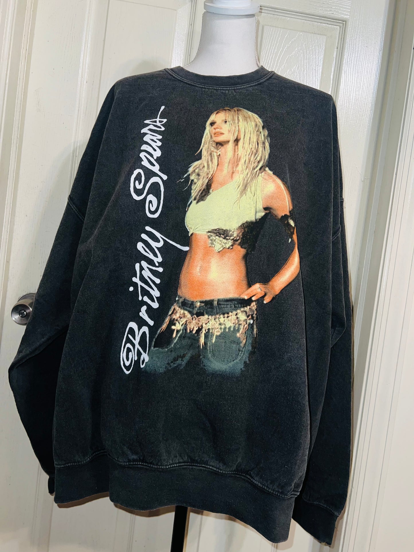 Britney Spears Oversized Distressed Sweatshirt