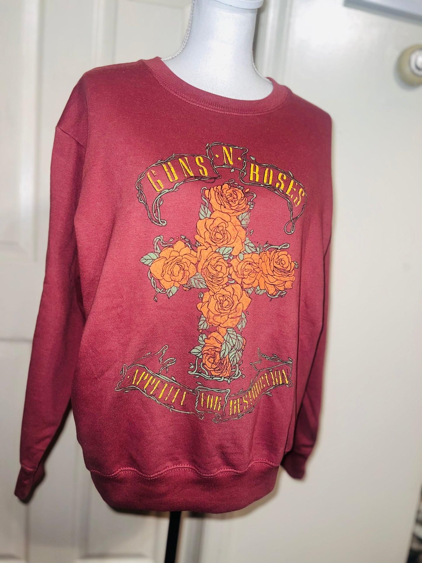 Guns N’ Roses Oversized Distressed Sweatshirt