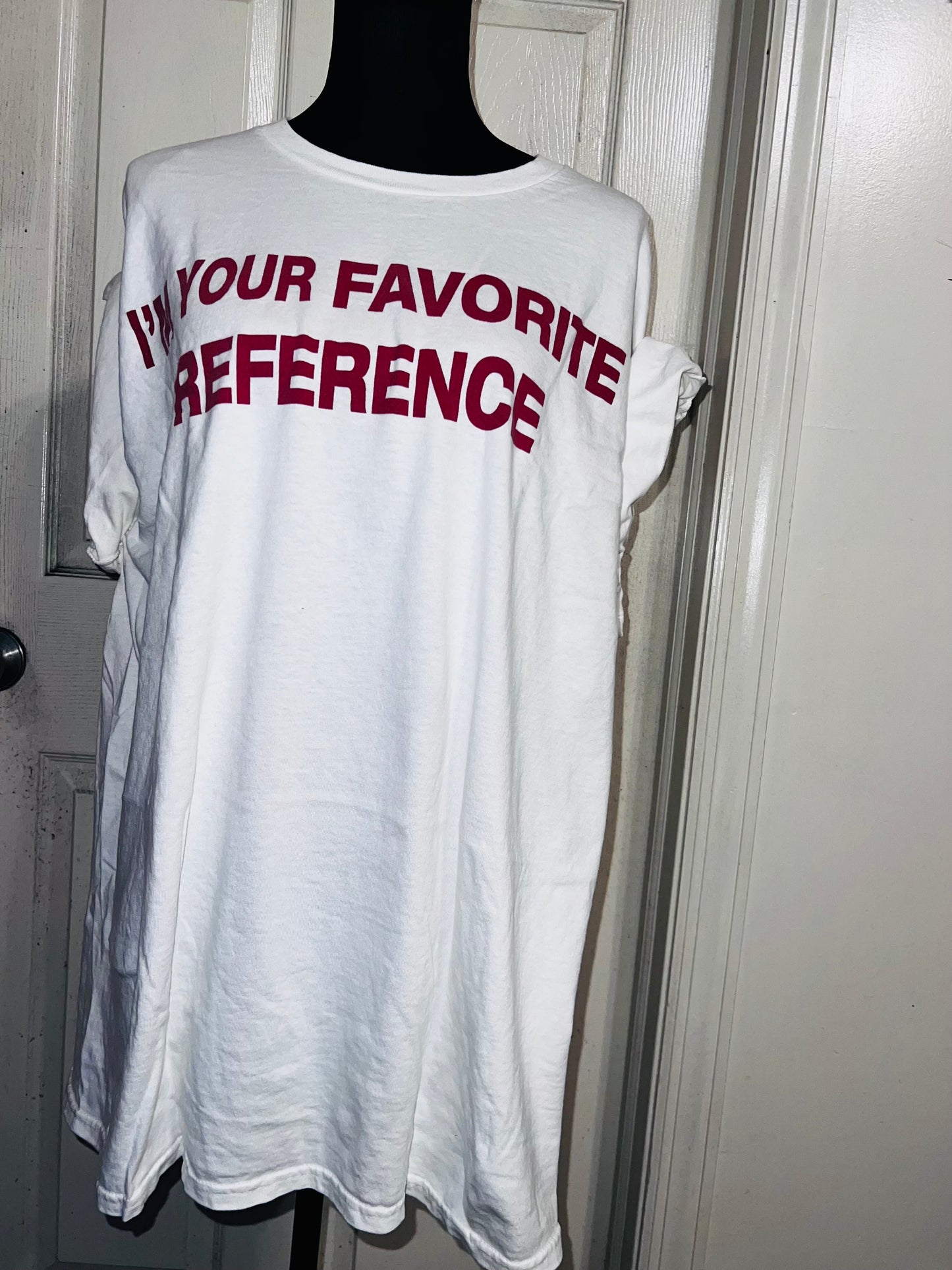 Charli XCX Favorite Reference Oversized Distressed Tee