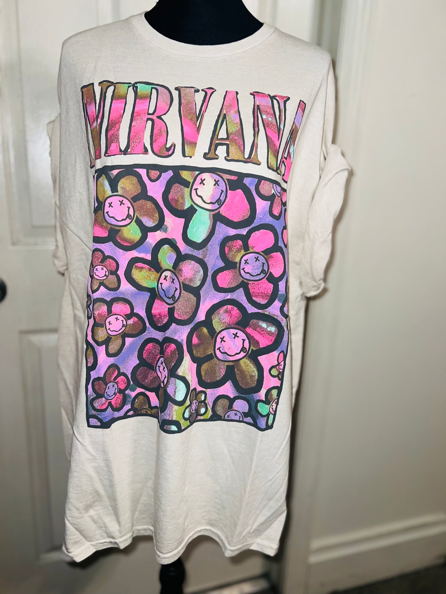 Nirvana Oversized Distressed Tee