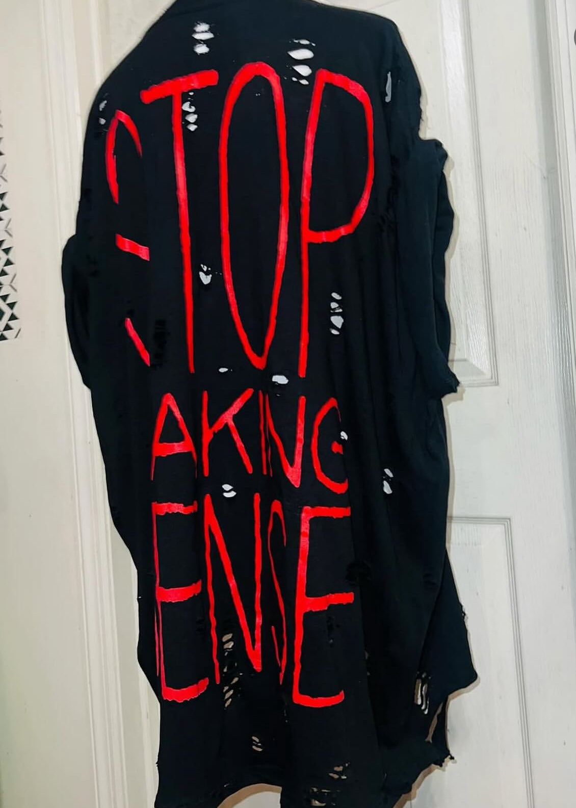 The Talking Heads Double Sided Oversized Distressed Tee