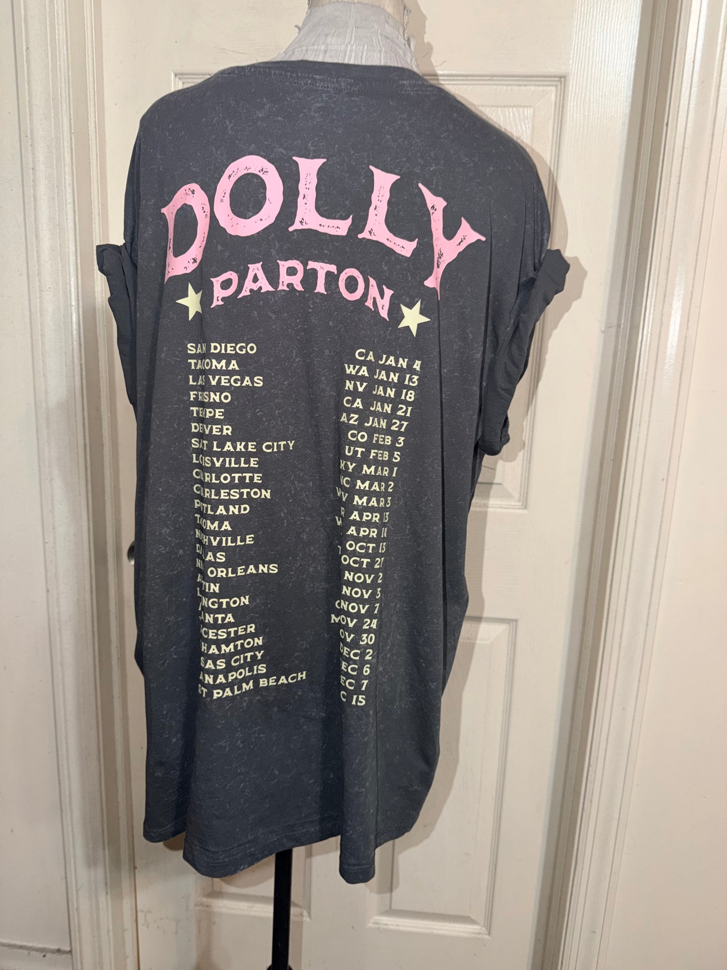 Dolly Parton Double Sided Oversized Distressed Tee