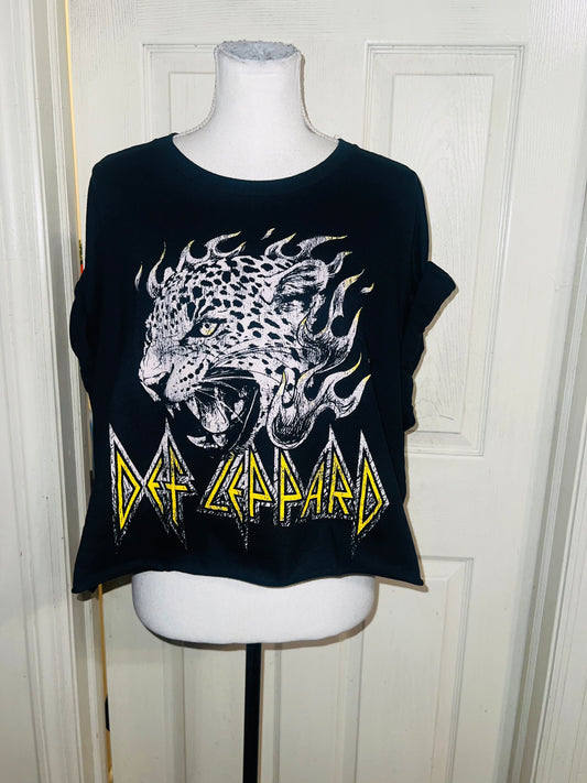 Def Leppard Oversized Distressed Tee