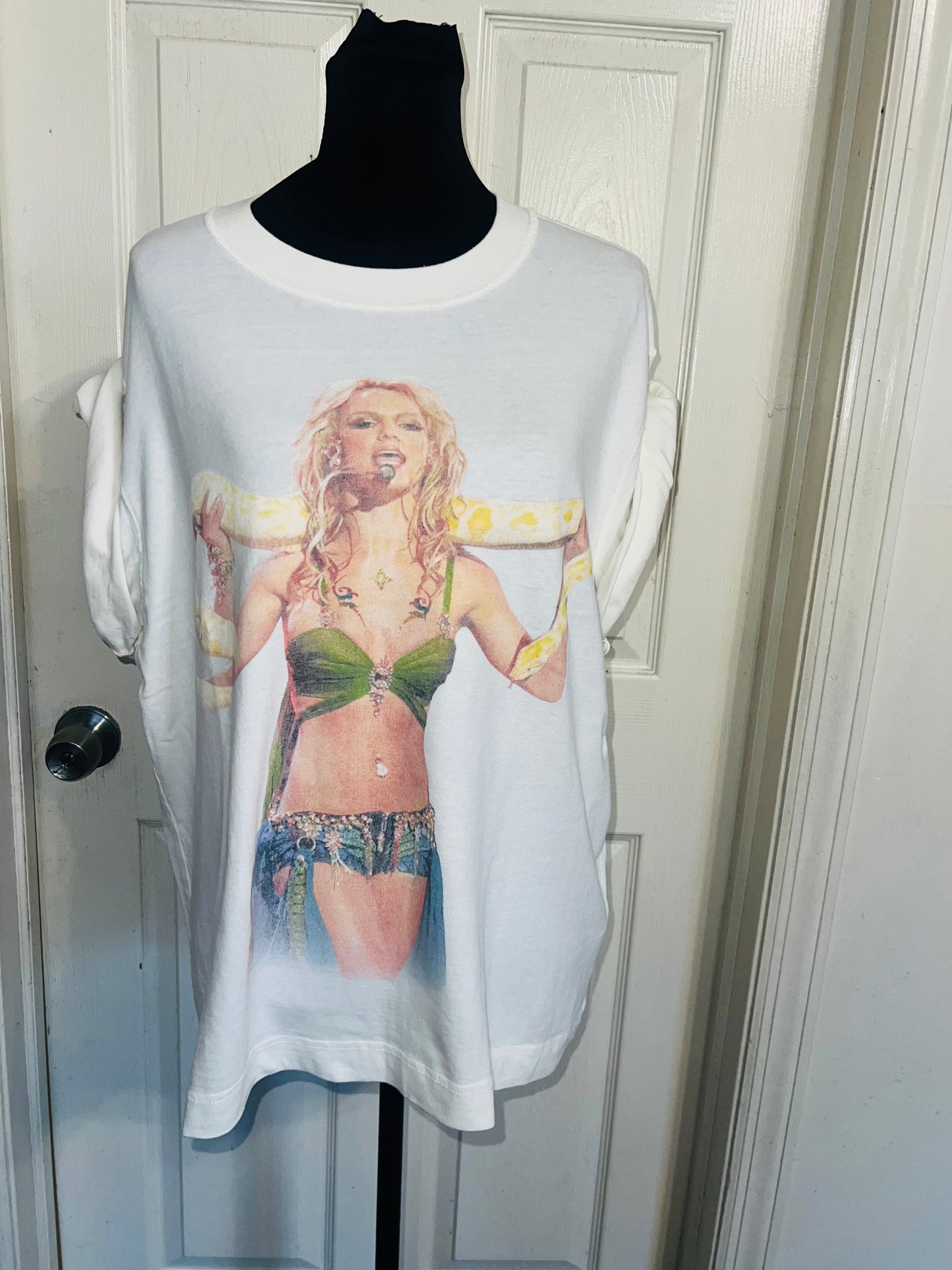 Britney Spears Oversized Distressed Tee