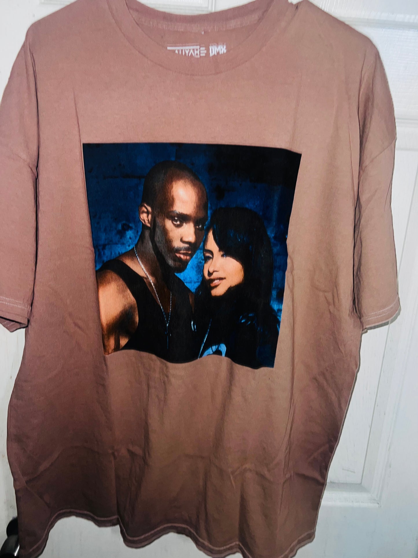 Aaliyah and DMX Oversized Distressed Tee