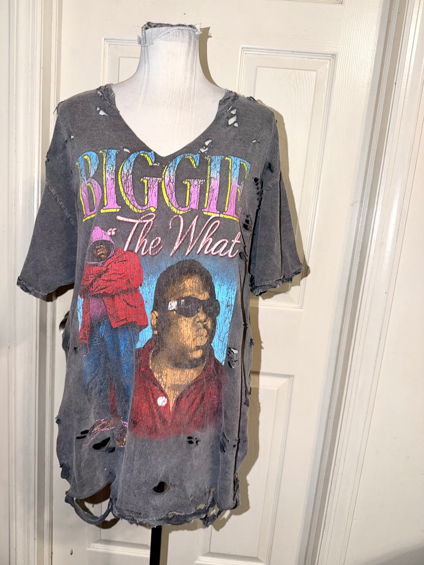 Biggie Smalls Oversized Distressed Tee