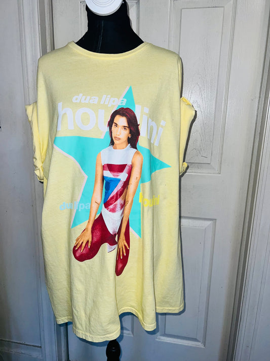 Dua Lipa Oversized Distressed Tee
