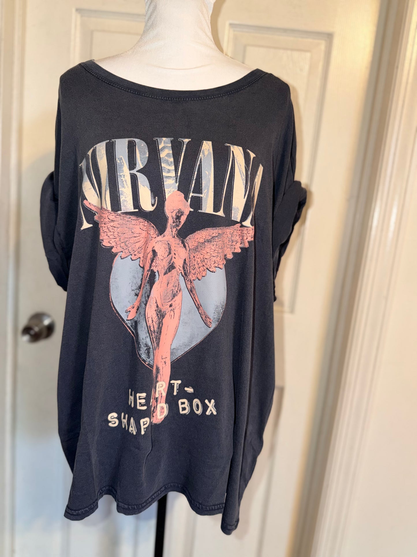 Nirvana Oversized Distressed Tee