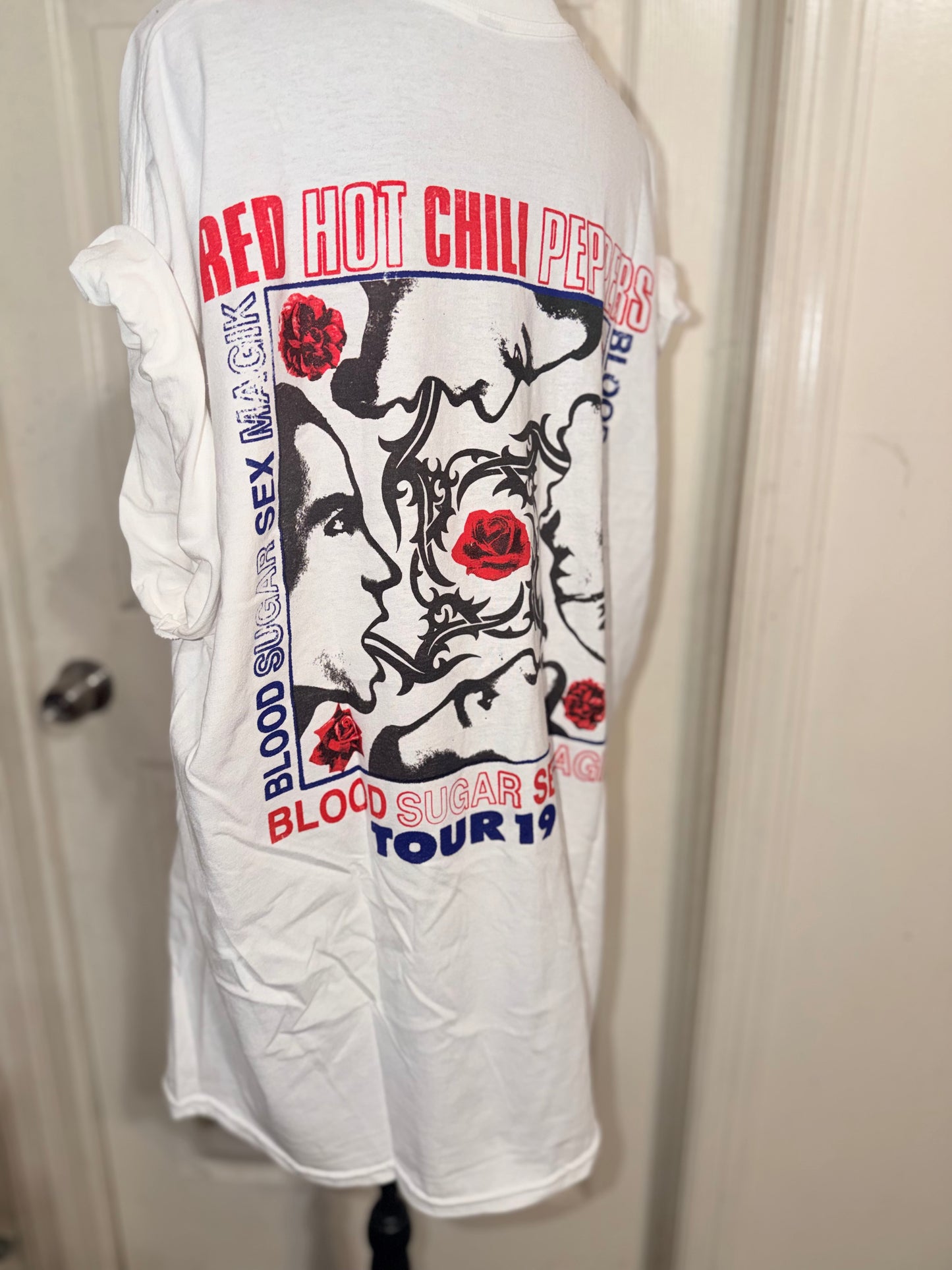Red Hot Chili Peppers Double Sided Oversized Distressed Tee