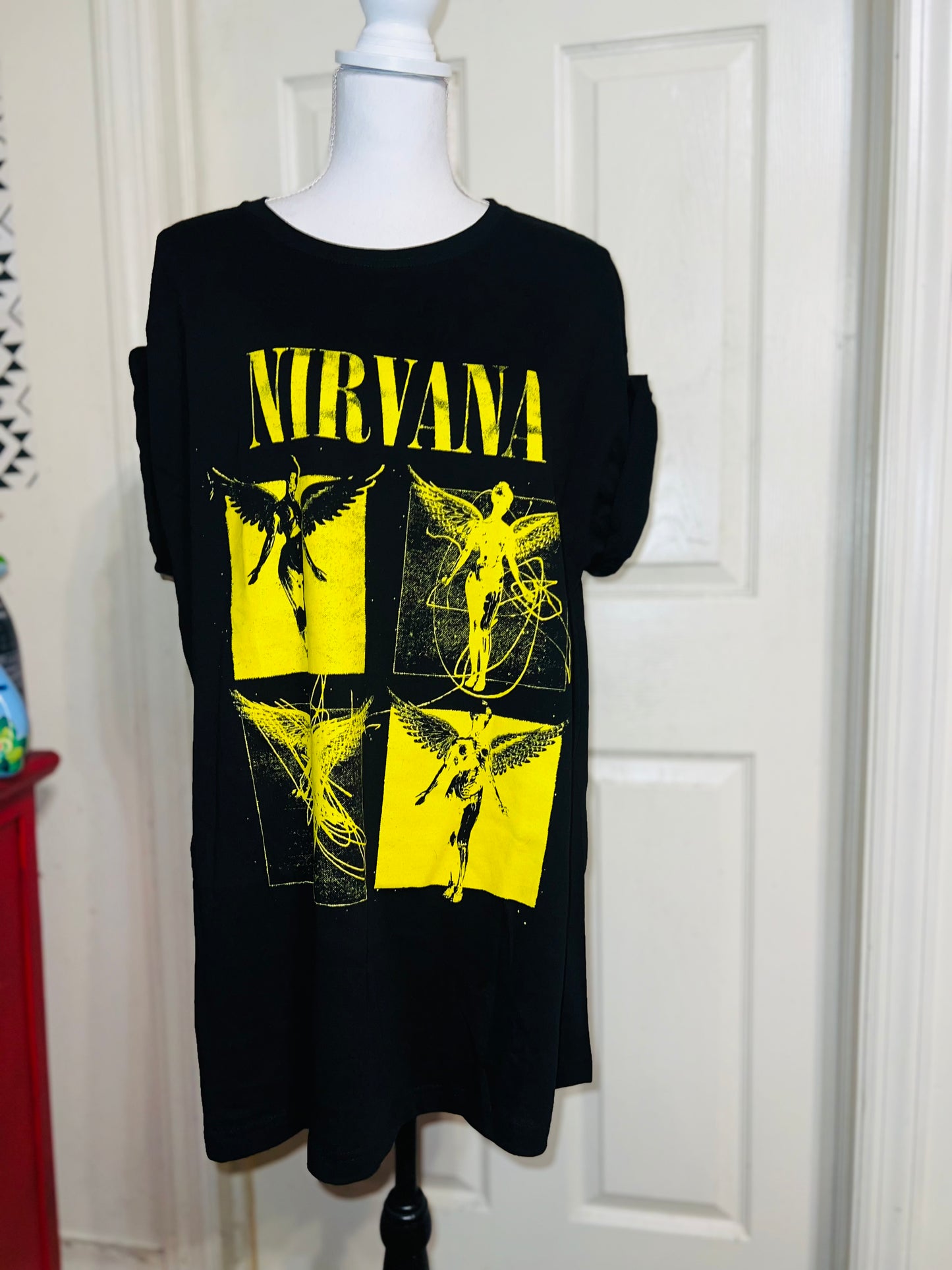 Nirvana “In Utero” Oversized Distressed Tee