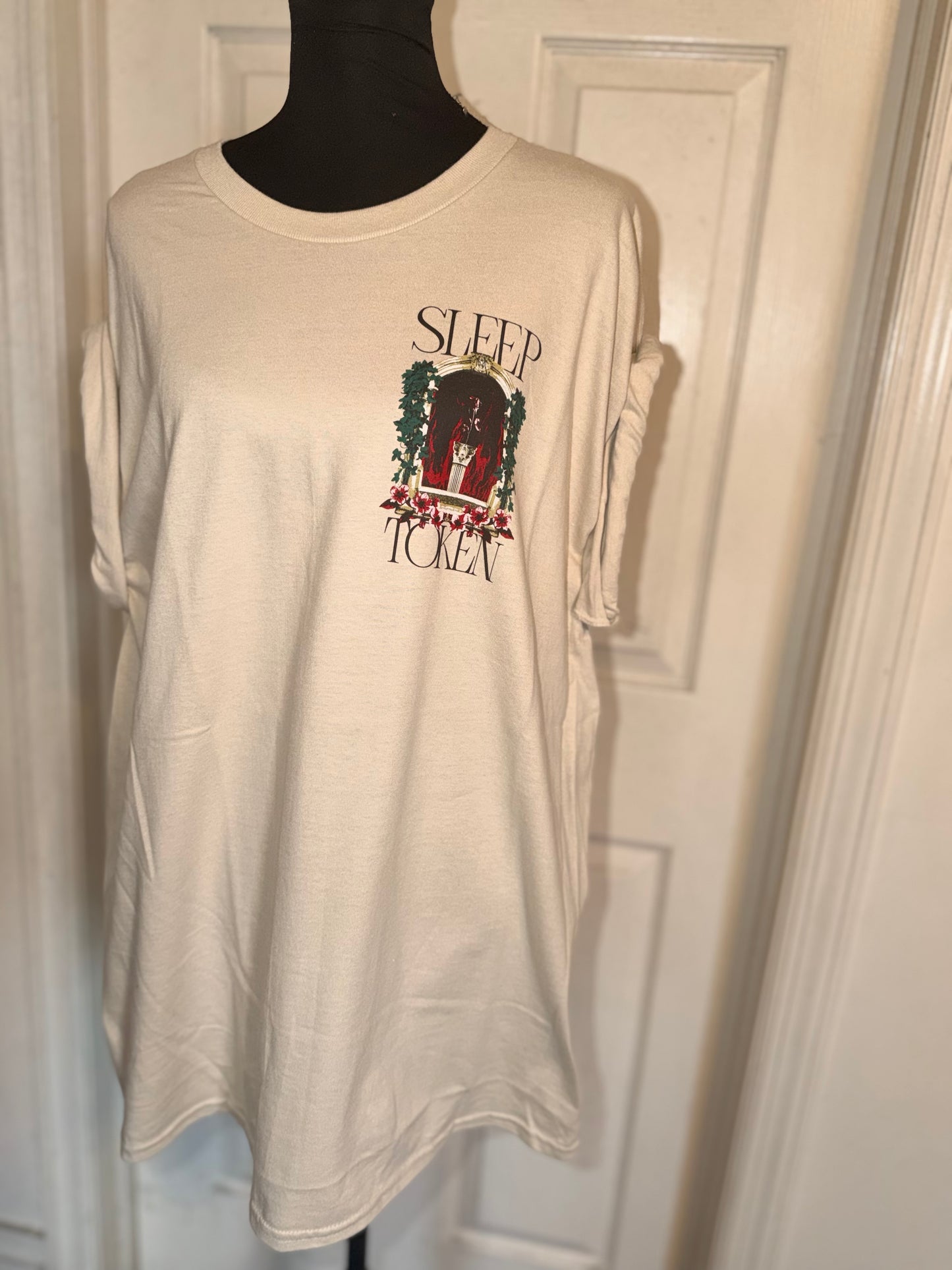Sleep Token Double Sided Oversized Distressed Tee
