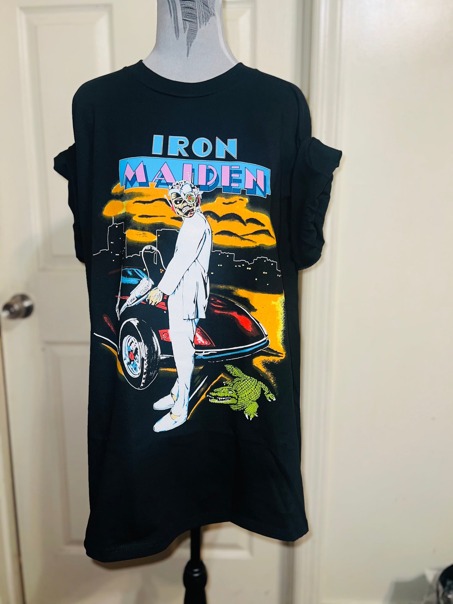 Iron Maiden Double Sided Oversized Distressed Tee