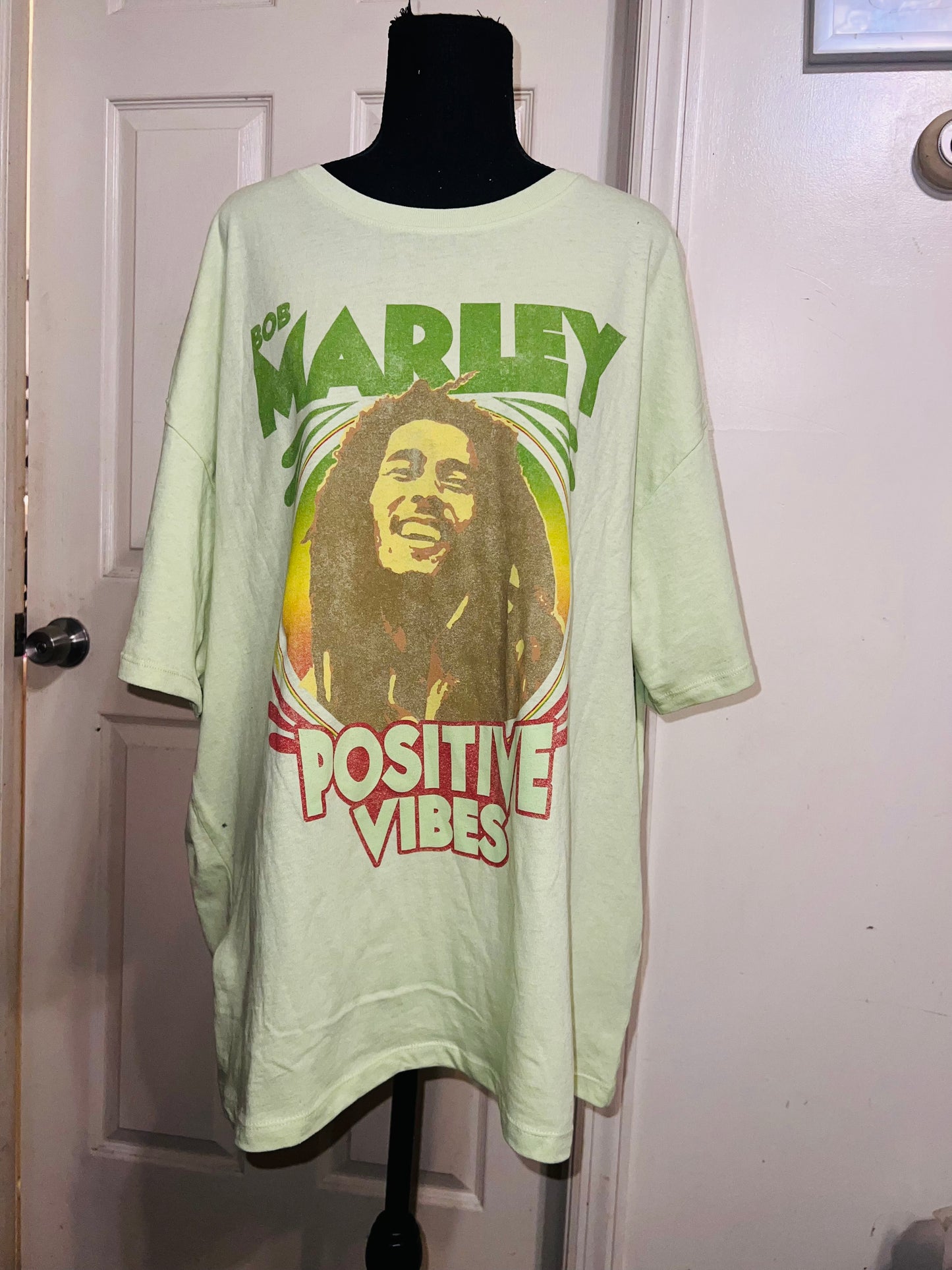 Bob Marley Oversized Distressed Tee