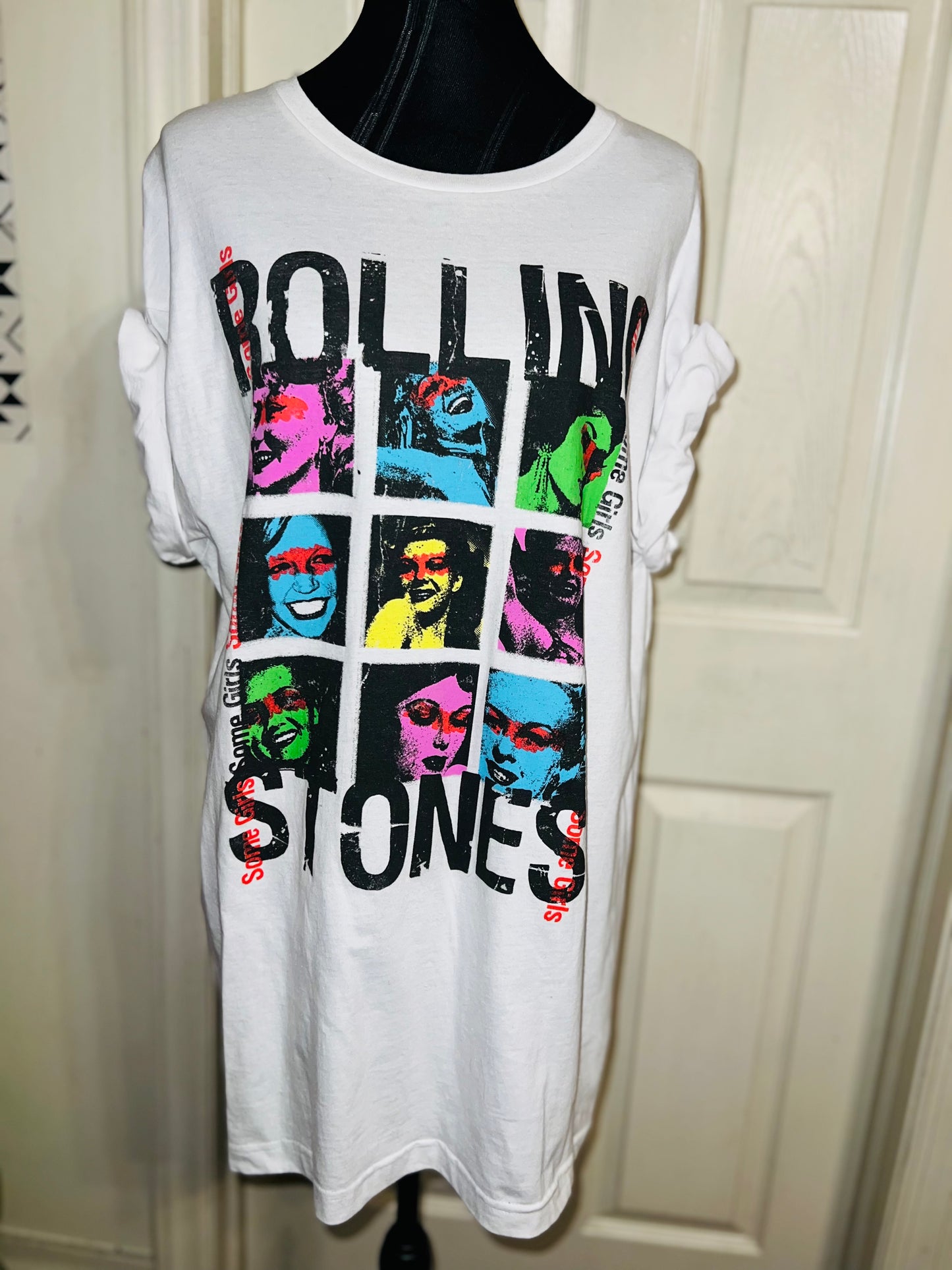 Rolling Stones “Some Girls” Distressed Oversized Tee