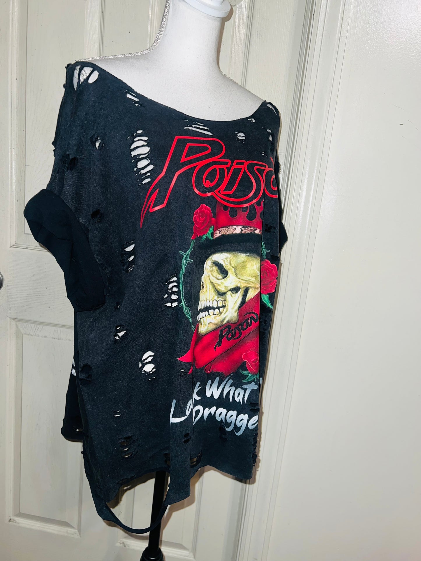 Poison Double Sided Oversized Distressed Tee