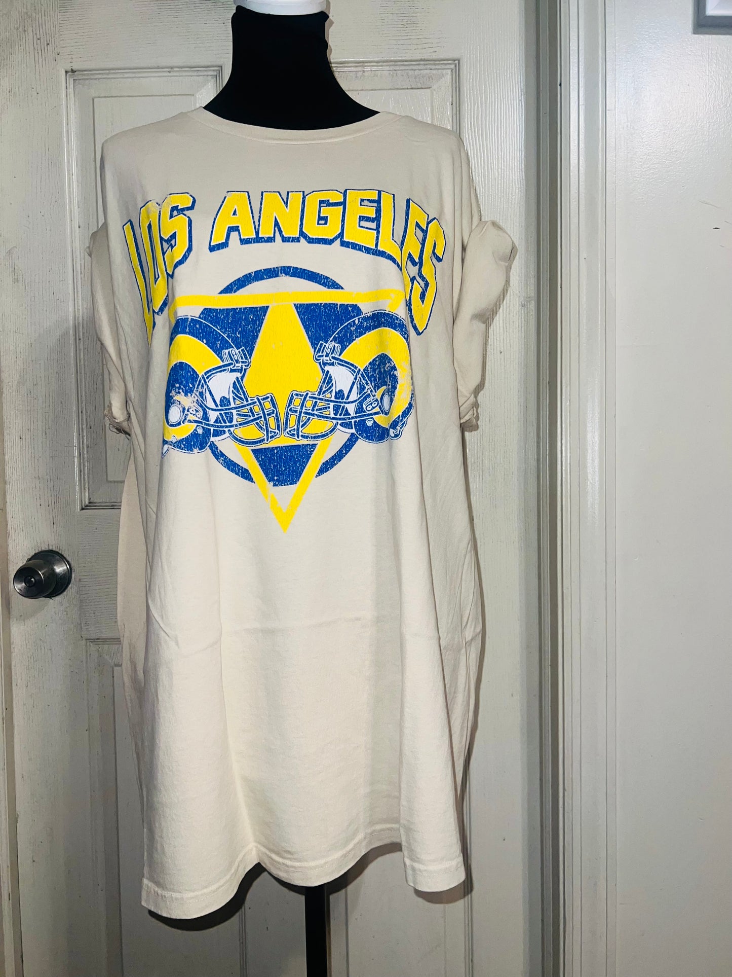 Los Angeles Chargers Oversized Distressed Tee