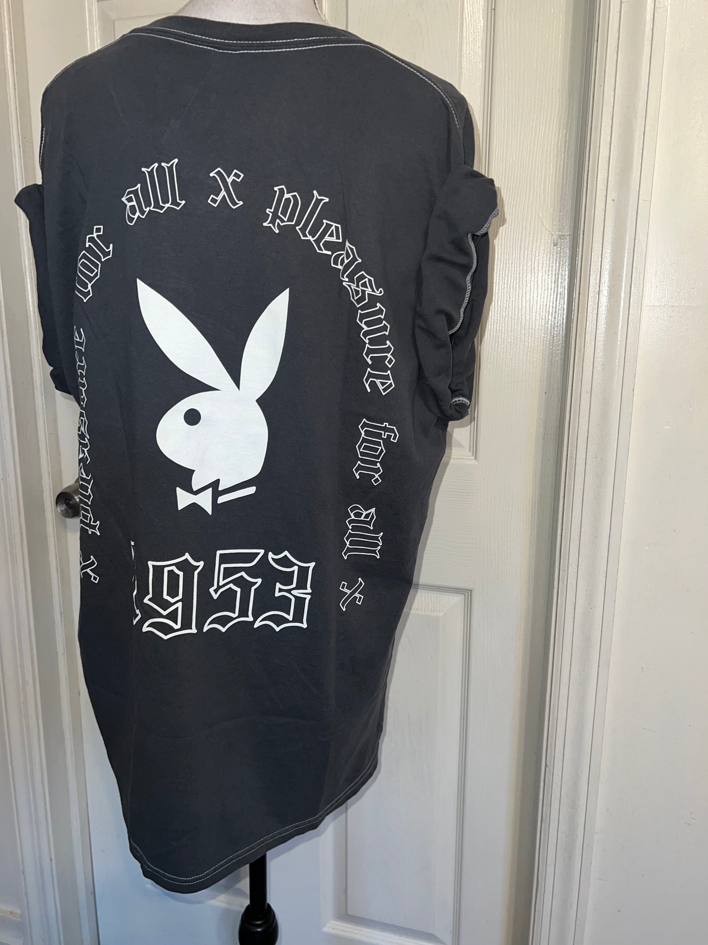 Playboy Double Sided Oversized Distressed Tee